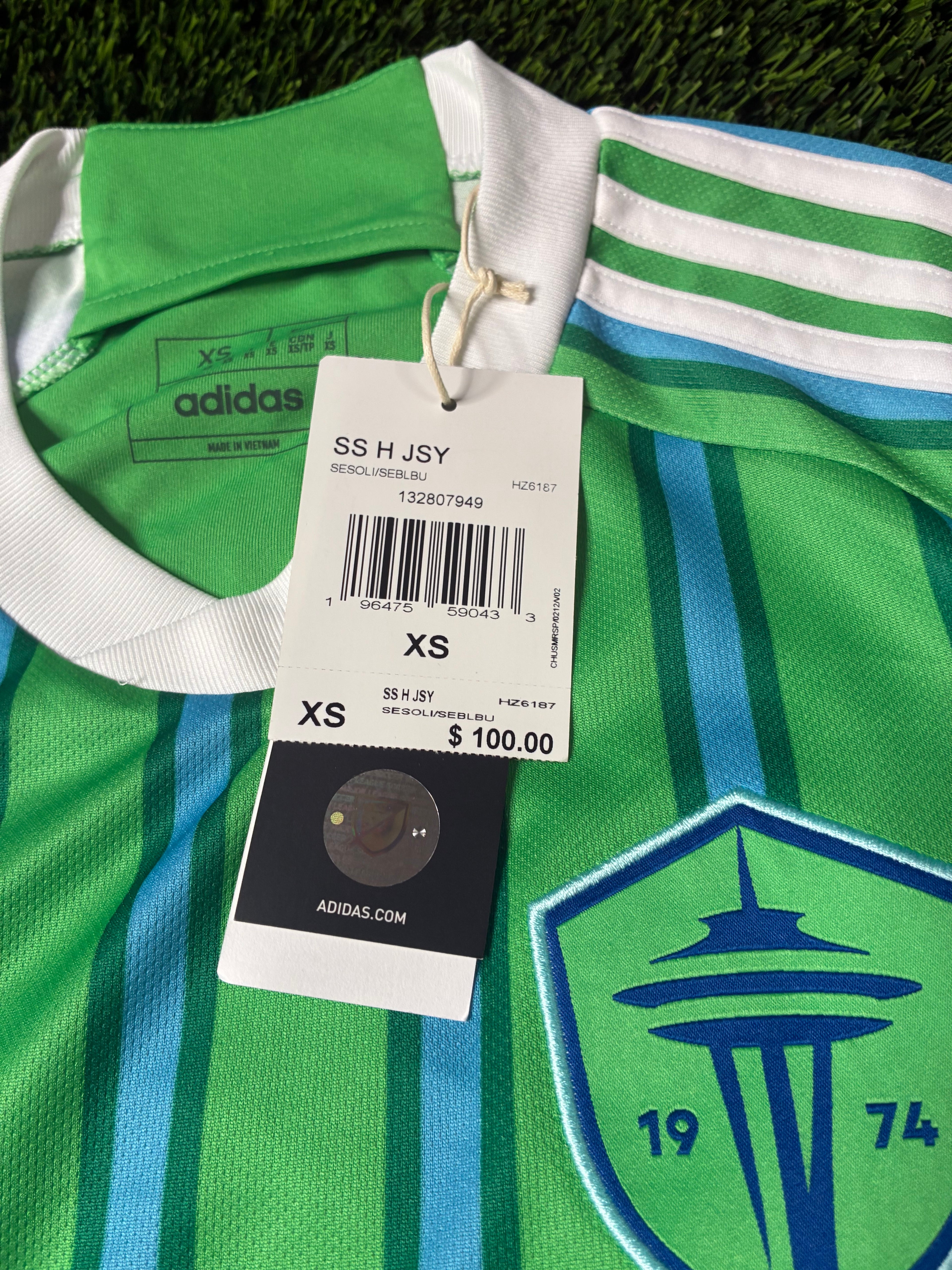 Adidas Seattle Sounders 24/25 Home Jersey Size Men's XS BNWT
