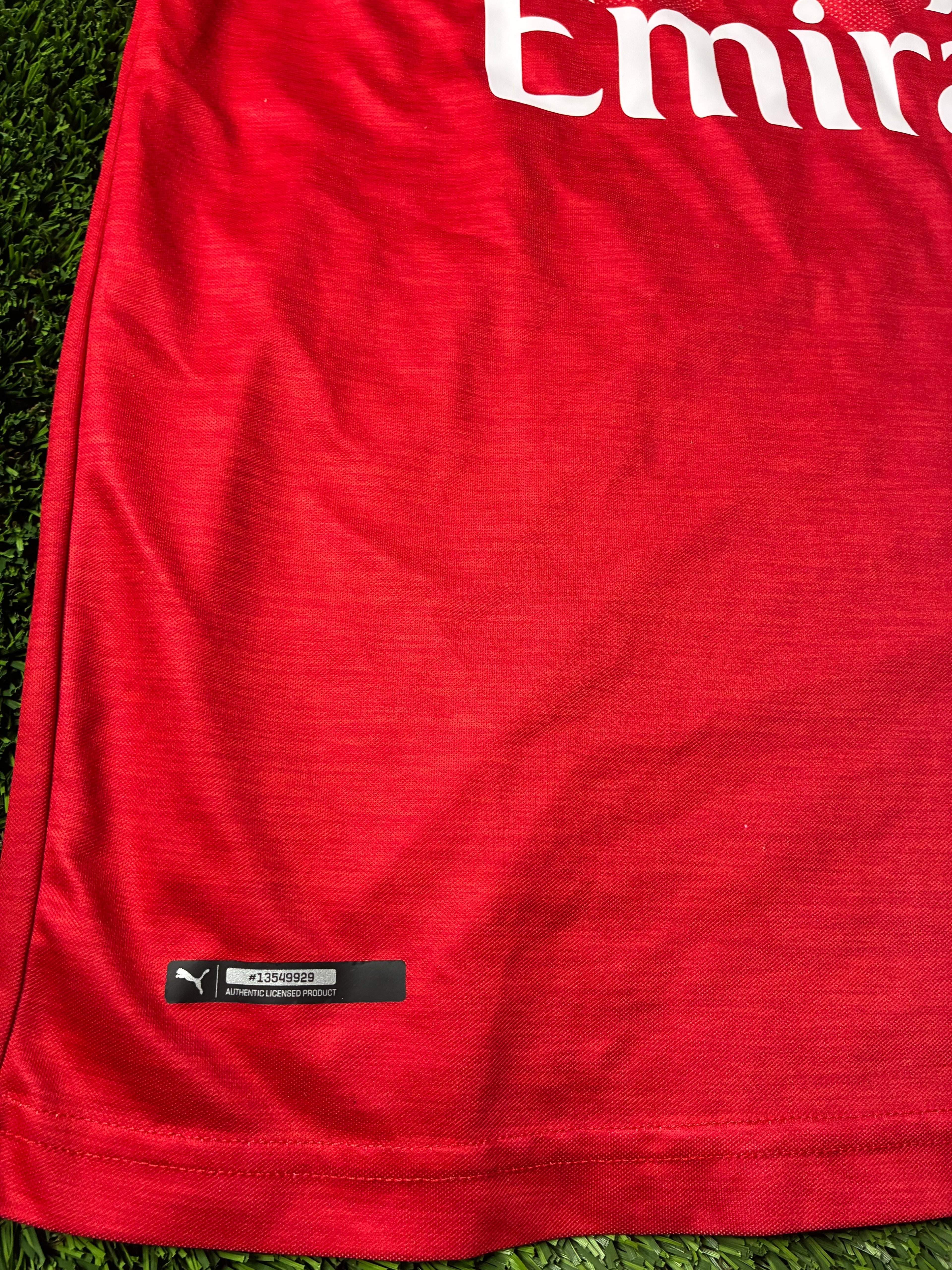 Puma Aubameyang #14 Arsenal 18/19 Home Jersey Size Men's Large