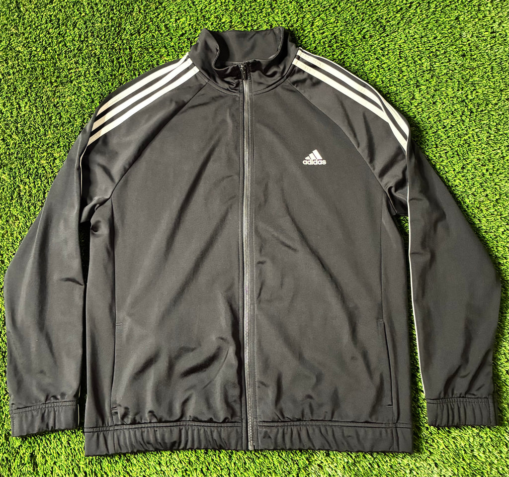 Black Custom Adidas Track Jacket Size Large