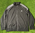 Black Custom Adidas Track Jacket Size Large