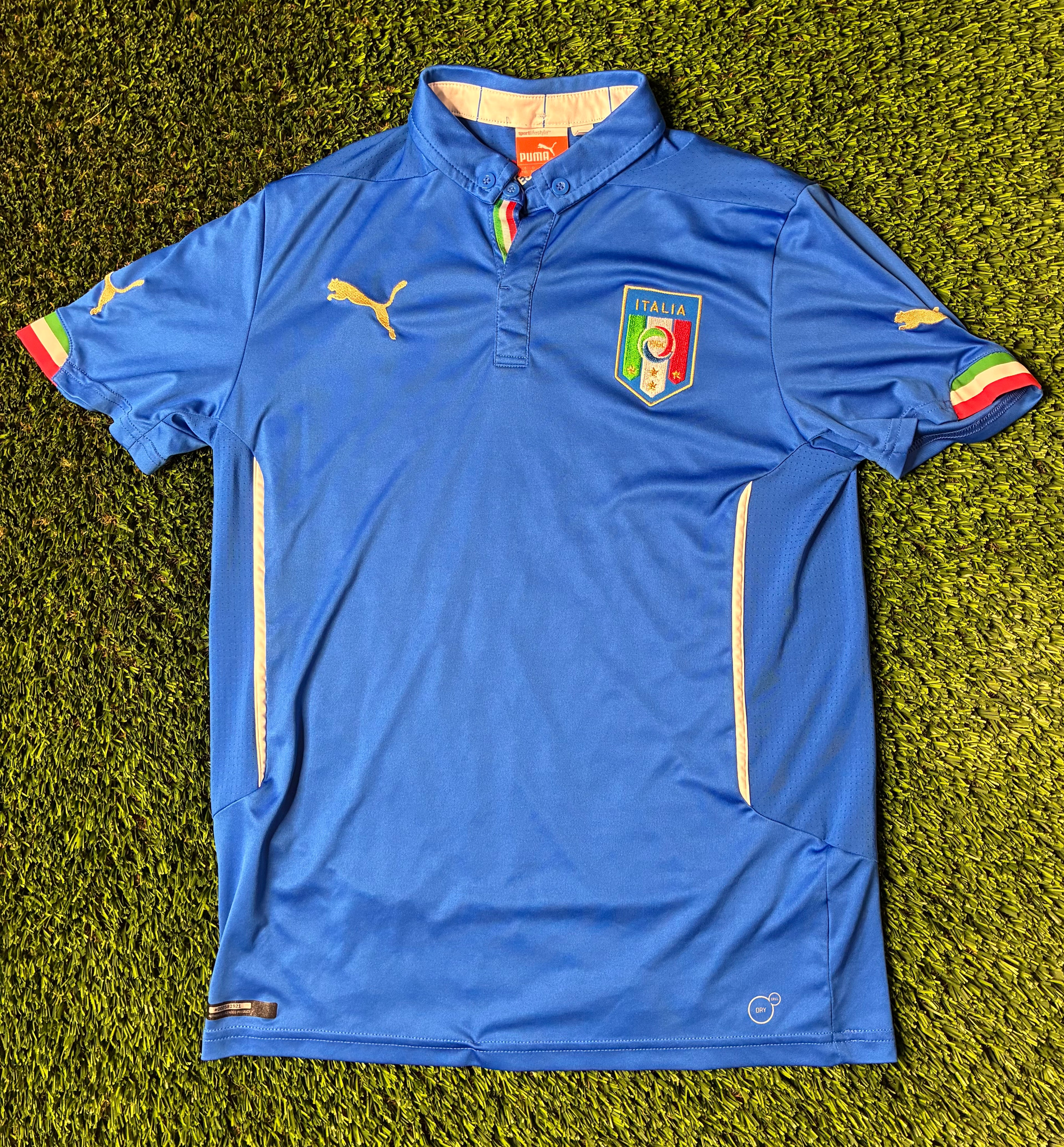 Vintage Puma Italy 14/15 Home Jersey Size Youth XL