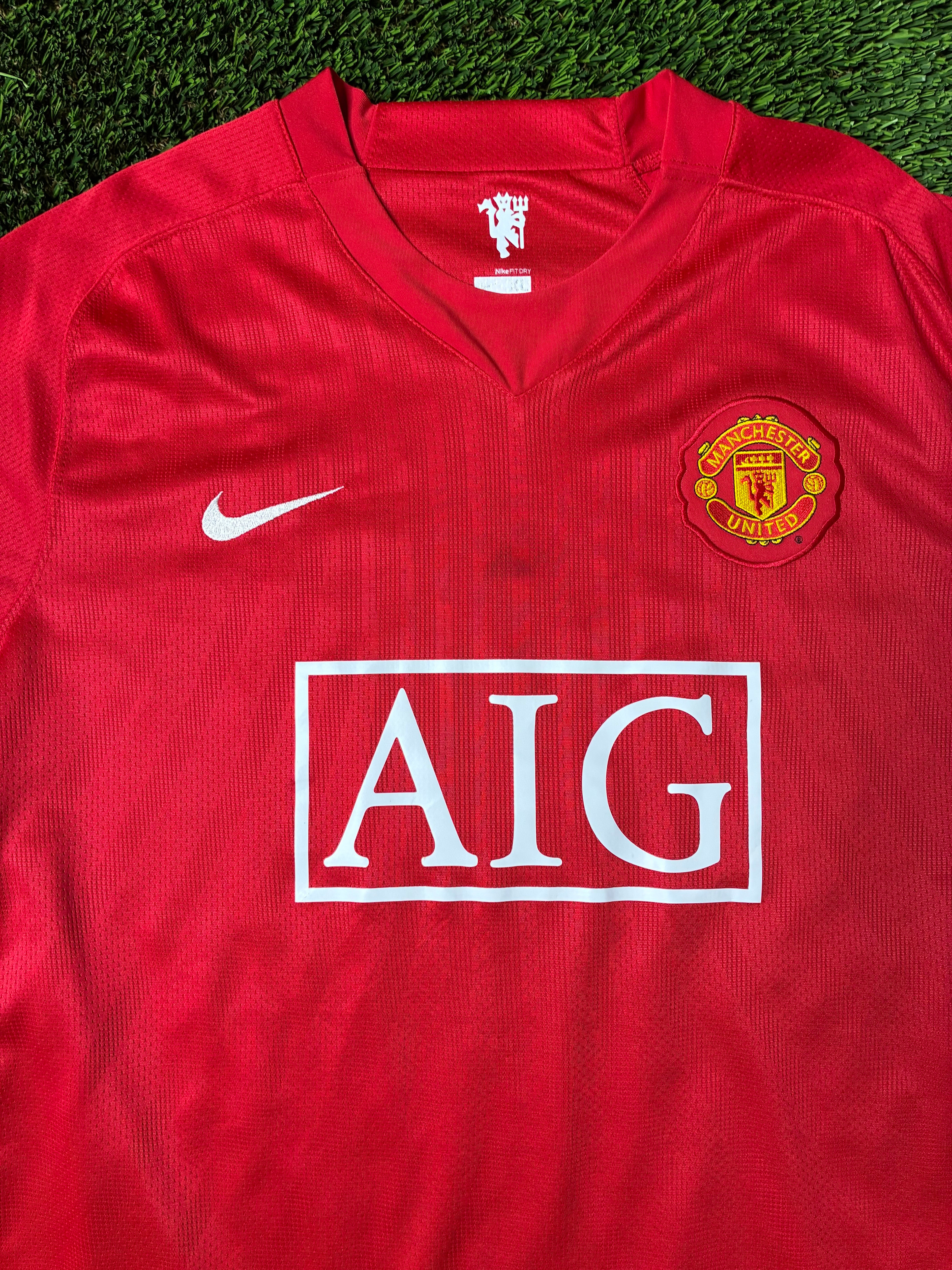 Vintage Nike Manchester United 07/08 Home Jersey Size Men's XL