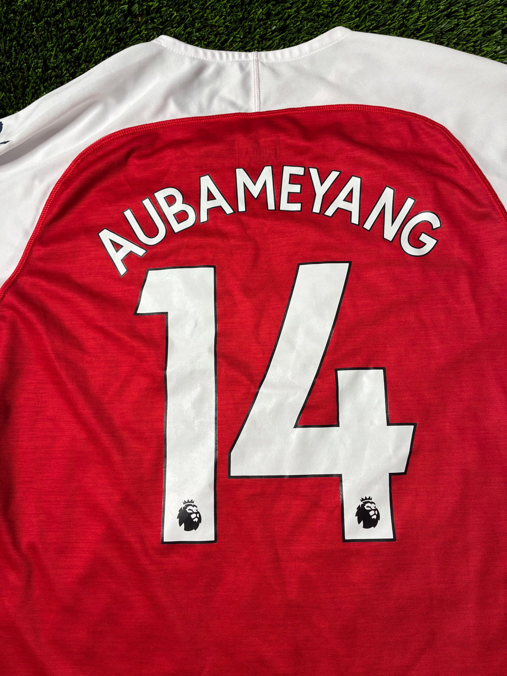 Puma Aubameyang #14 Arsenal 18/19 Home Jersey Size Men's Large