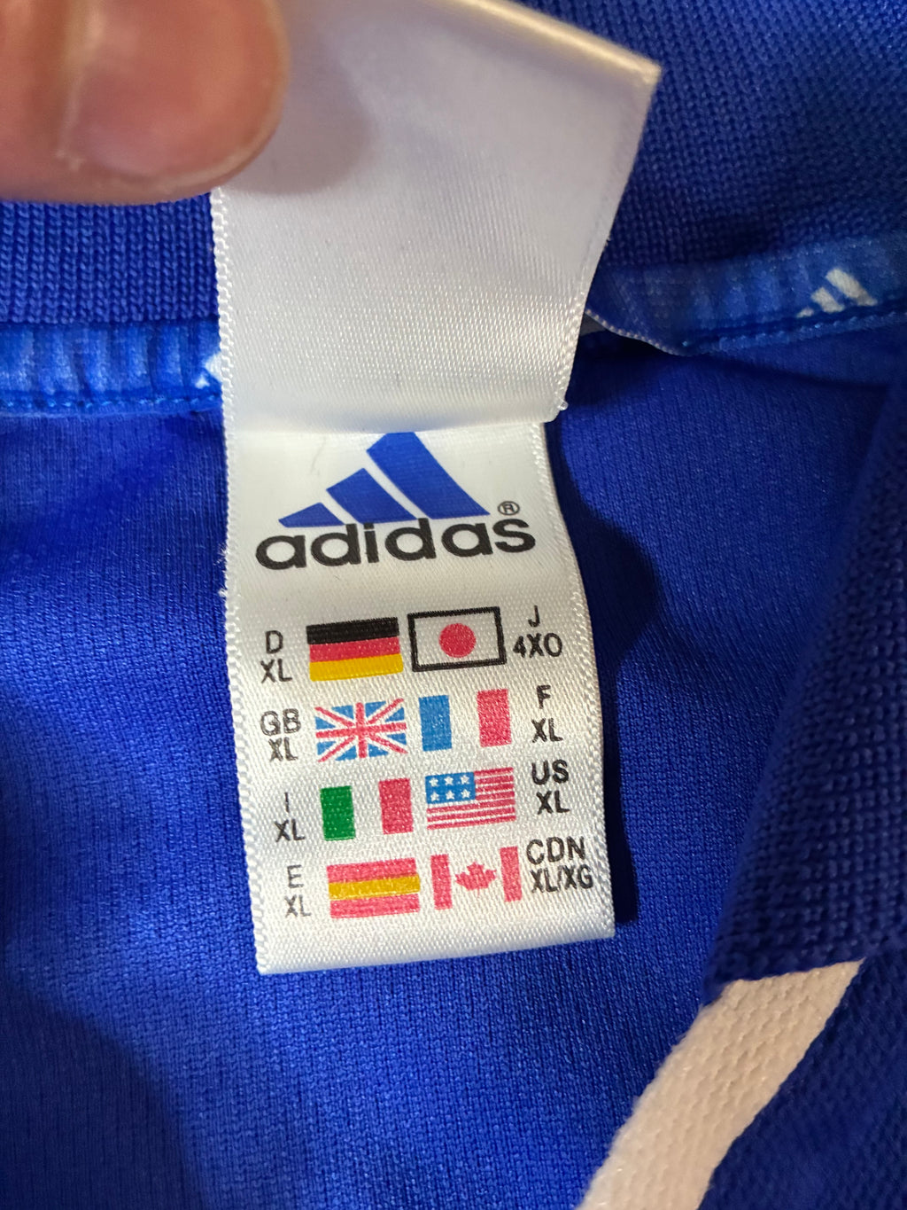 Adidas Zidane #10 France 00/02 Home Jersey Size Men’s XL