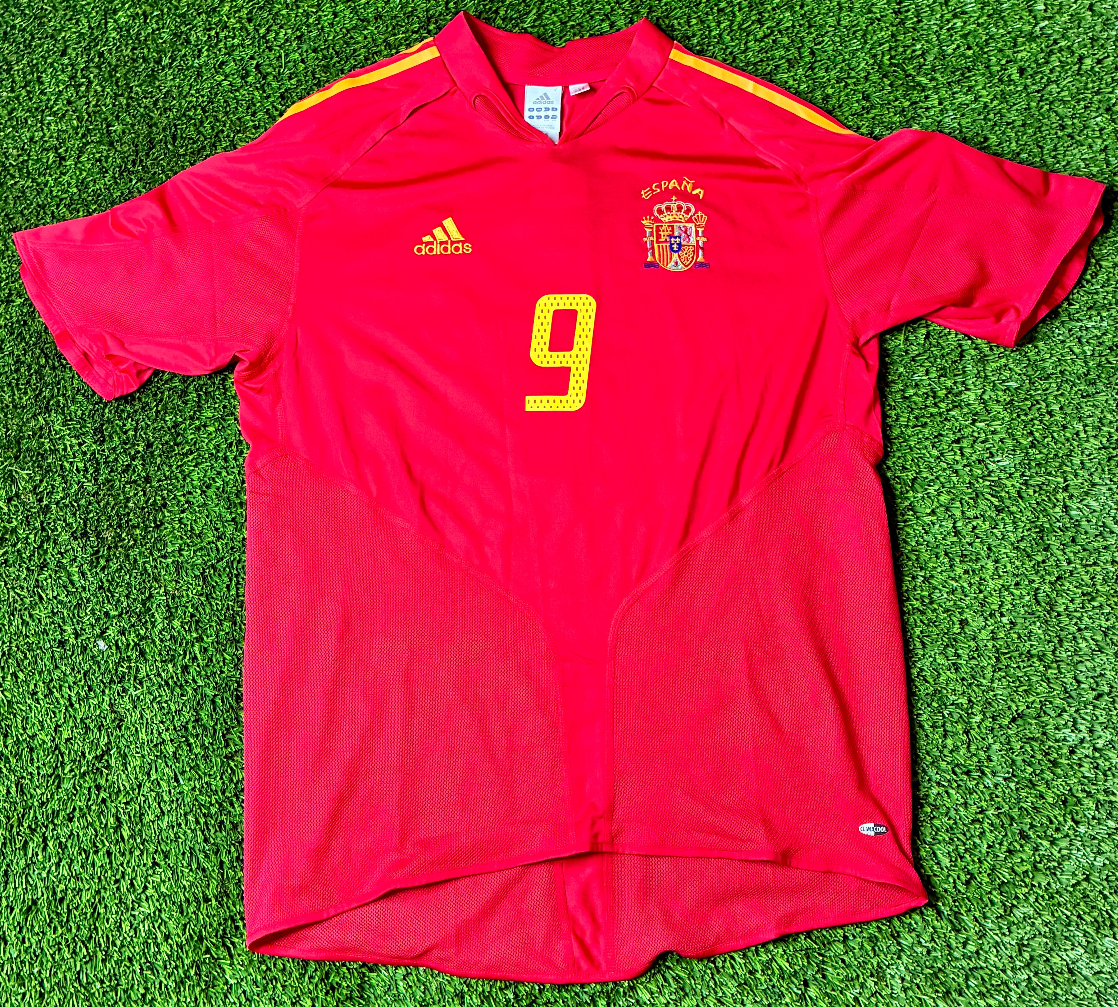 Adidas Torres #9 Spain 2004 Euros Home Jersey Size Men's Large