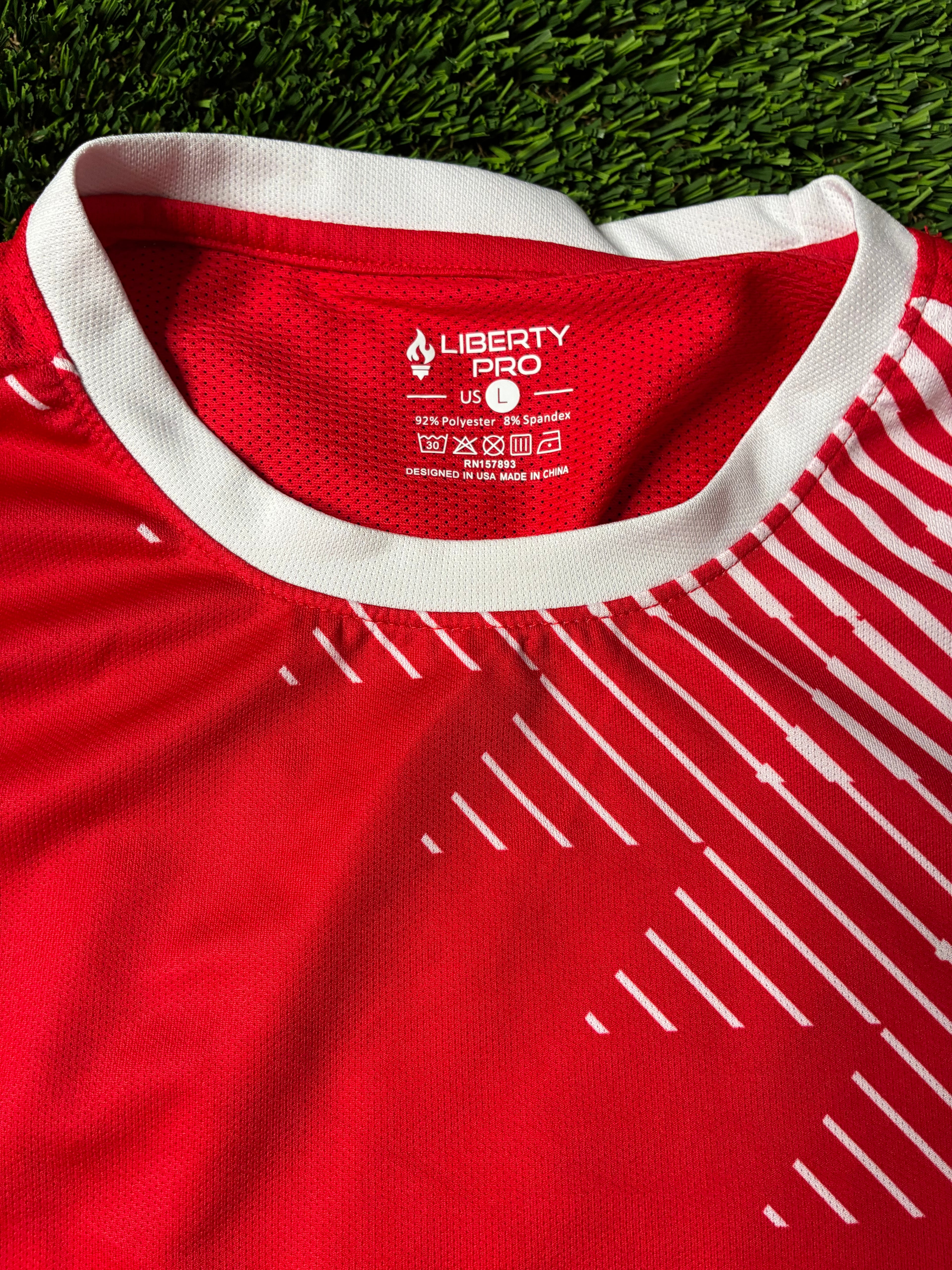 Red Custom Jersey Size Large