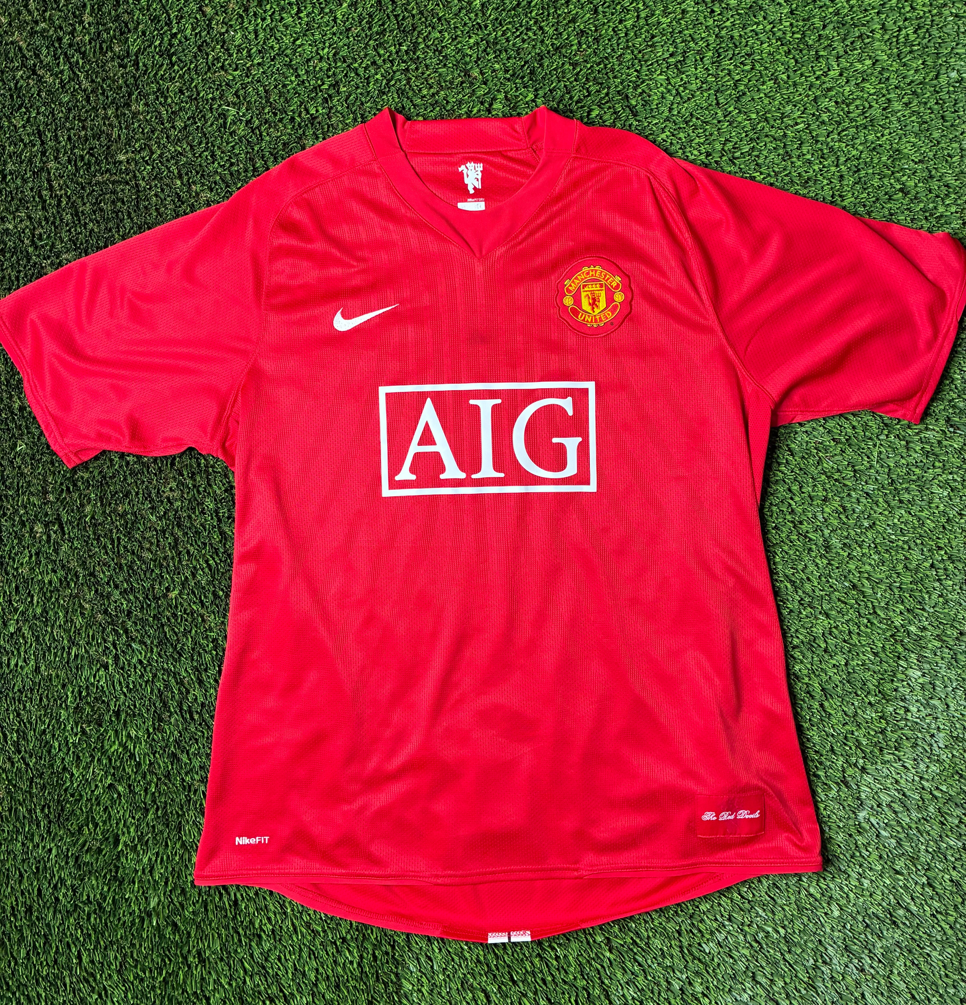 Vintage Nike Manchester United 07/08 Home Jersey Size Men's XL