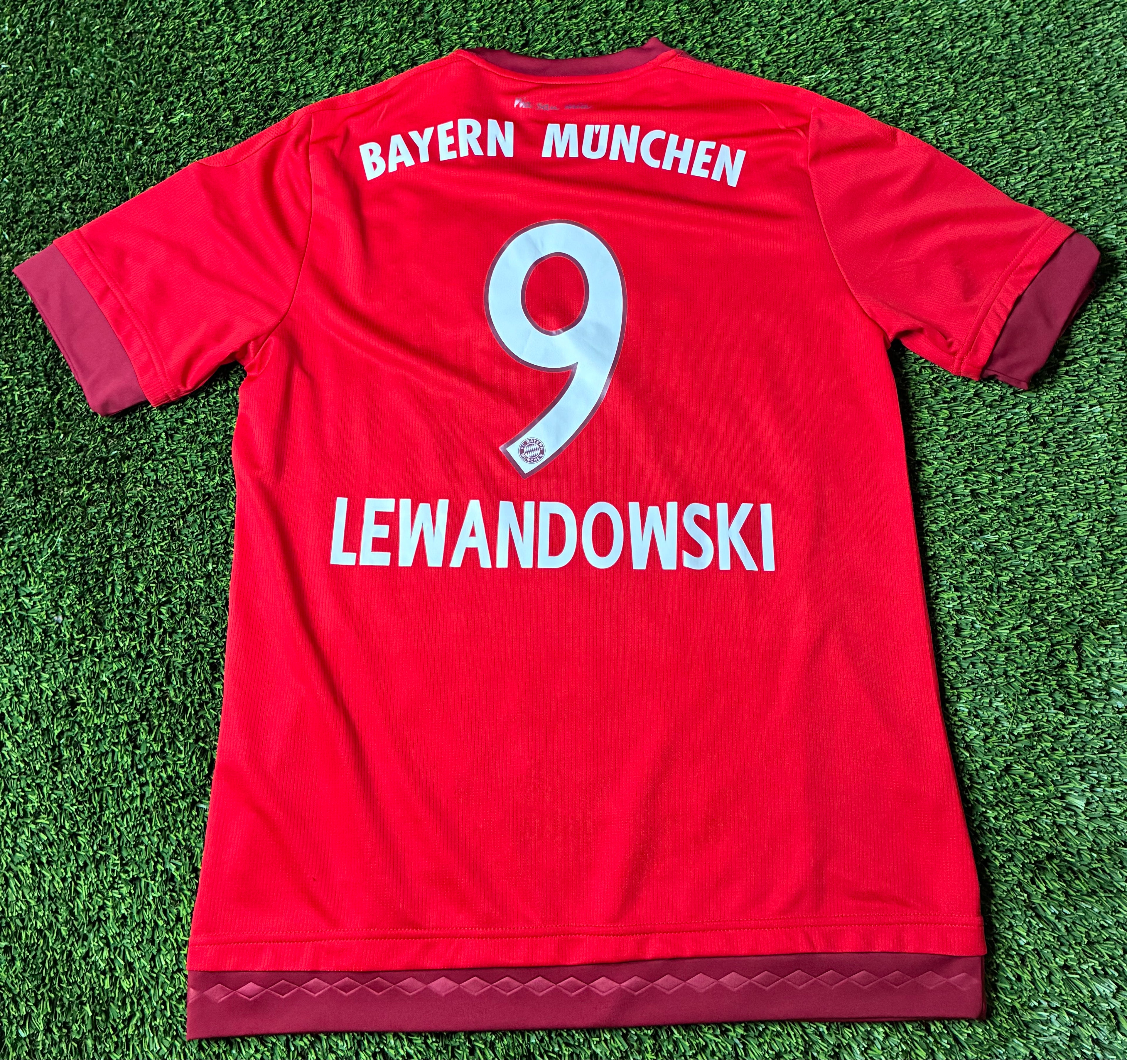 Adidas Lewandowski #9 Bayern Munich 15/16 Home Jersey Size Men's Large