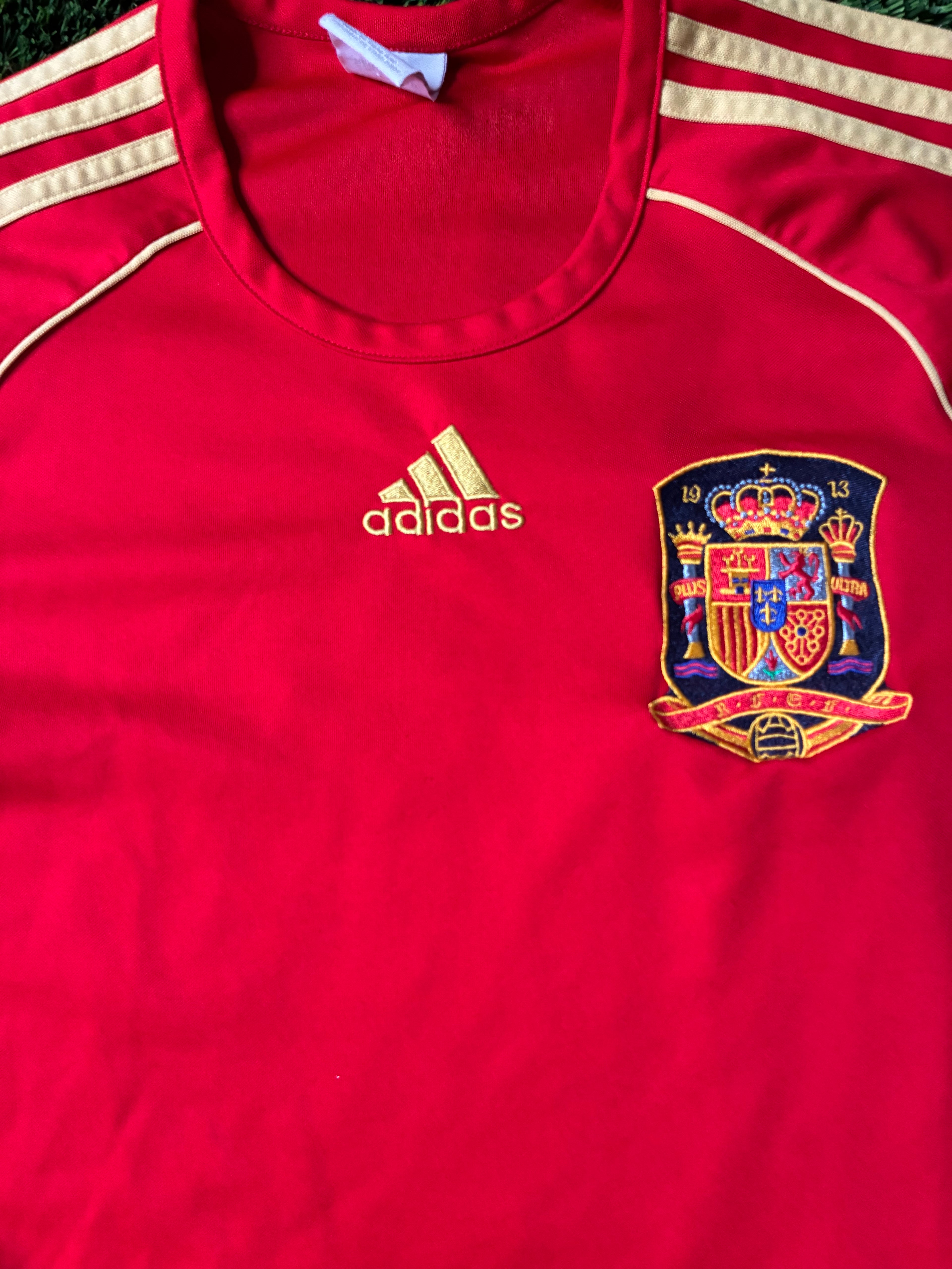 Adidas Spain 2008 Euros Home Jersey Size Men's Medium