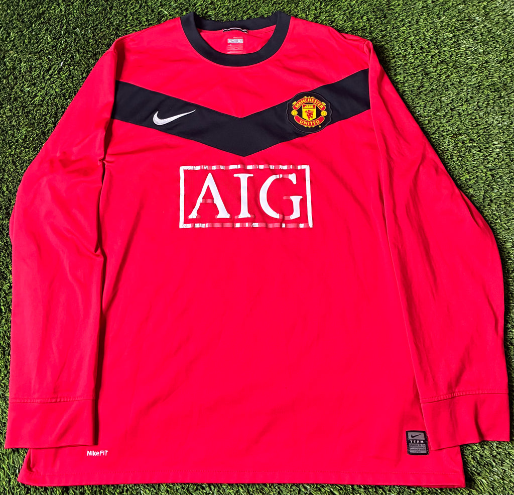Nike Manchester United 09/10 LS Home Jersey Size XL
