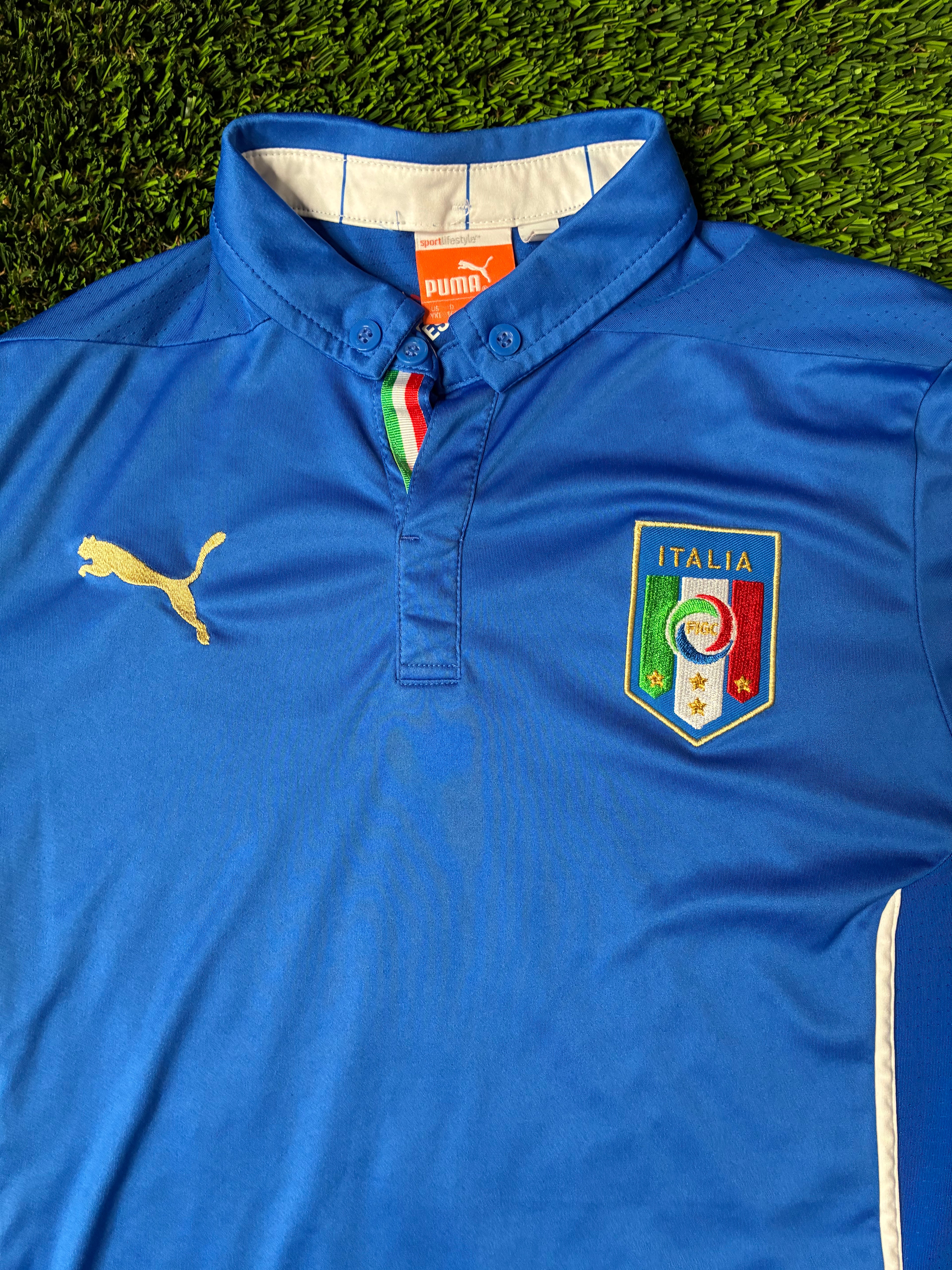 Vintage Puma Italy 14/15 Home Jersey Size Youth XL