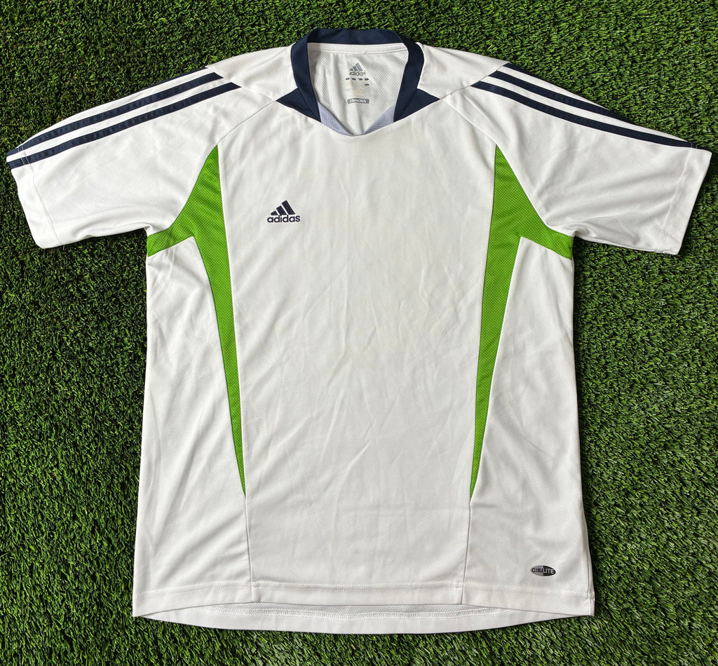 White/Green Custom Adidas Jersey Size Large