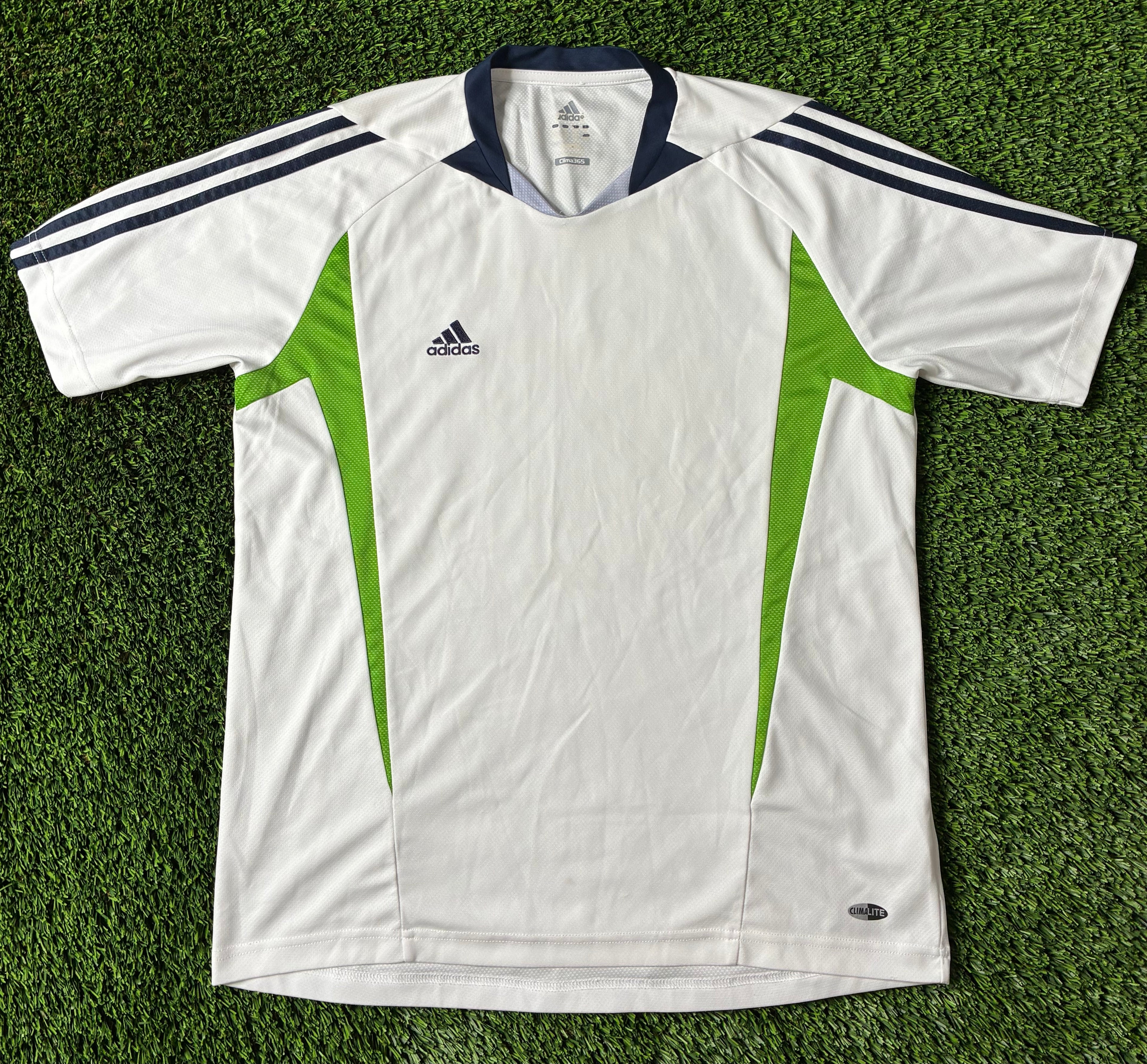 White/Green Custom Adidas Jersey Size Large