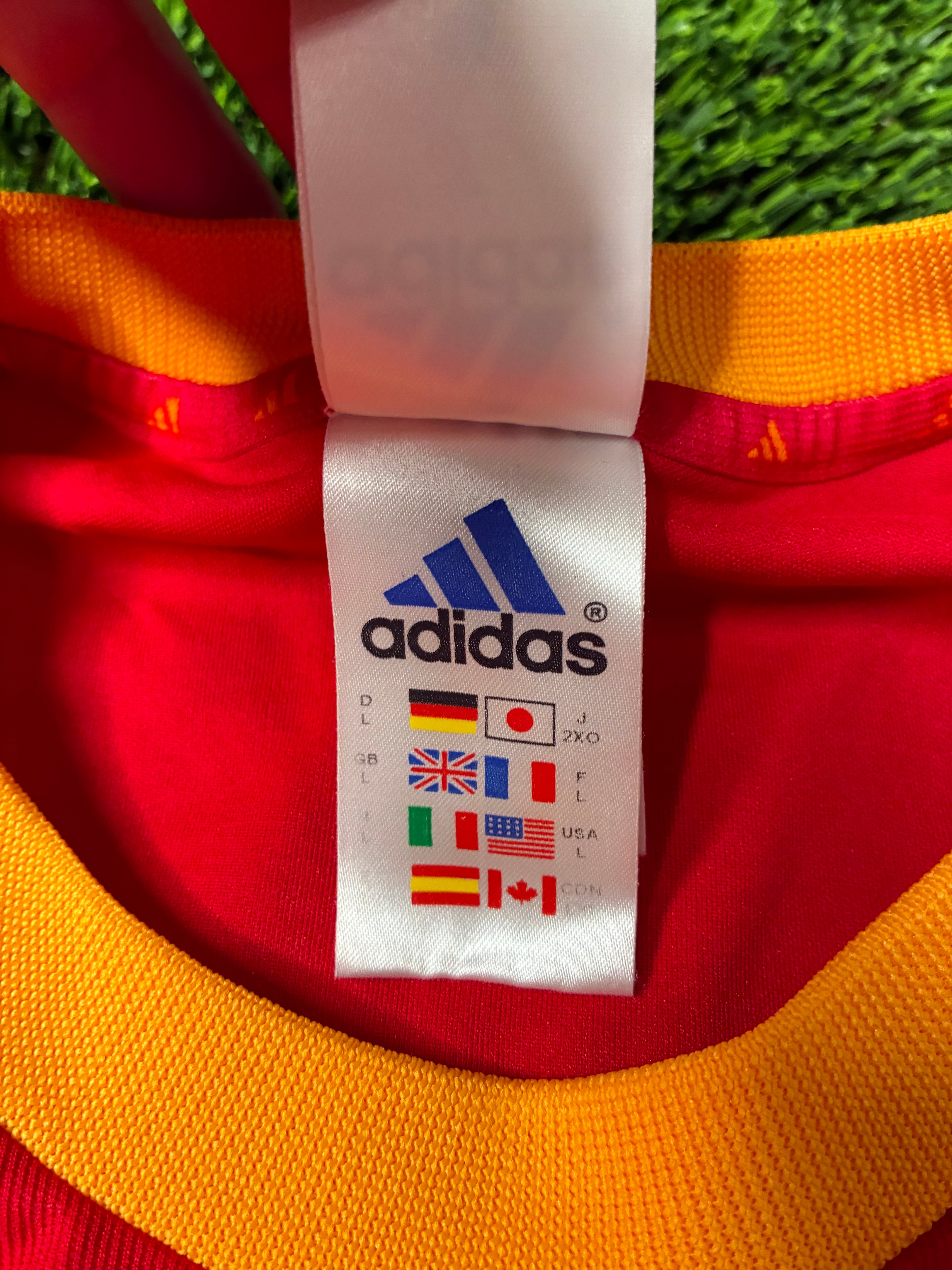 Adidas Spain 2002 World Cup Jersey Size Men's Large