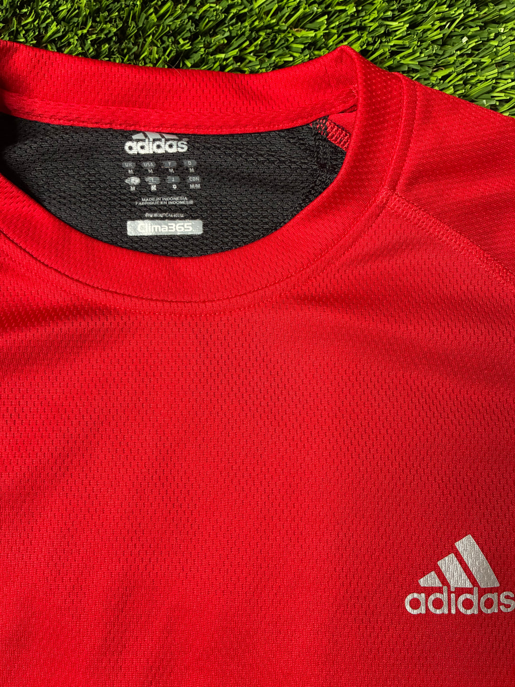 Red Custom Adidas Long Sleeve Jersey Size Medium