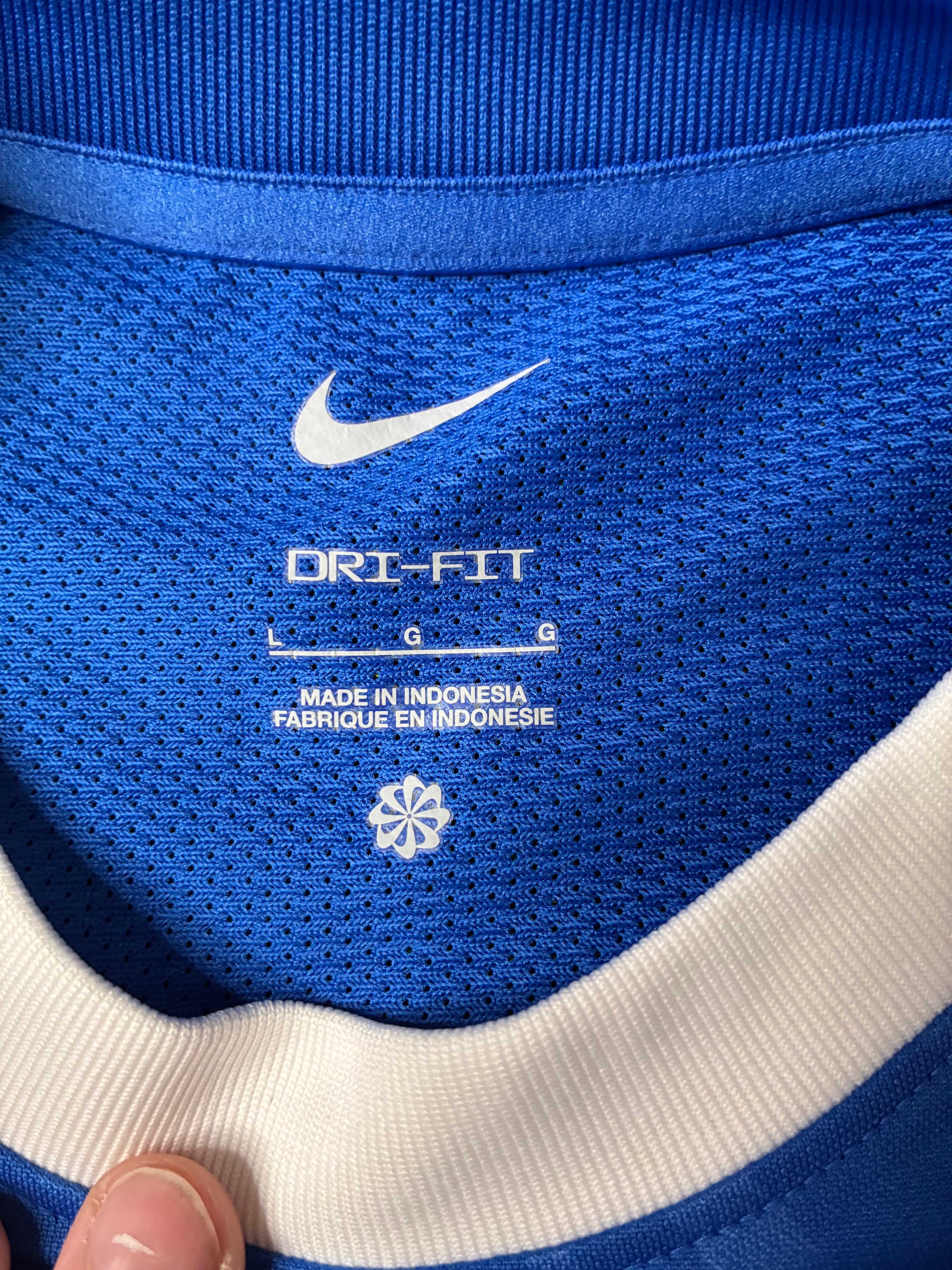 Blue Nike Custom Jersey Size Women's Large