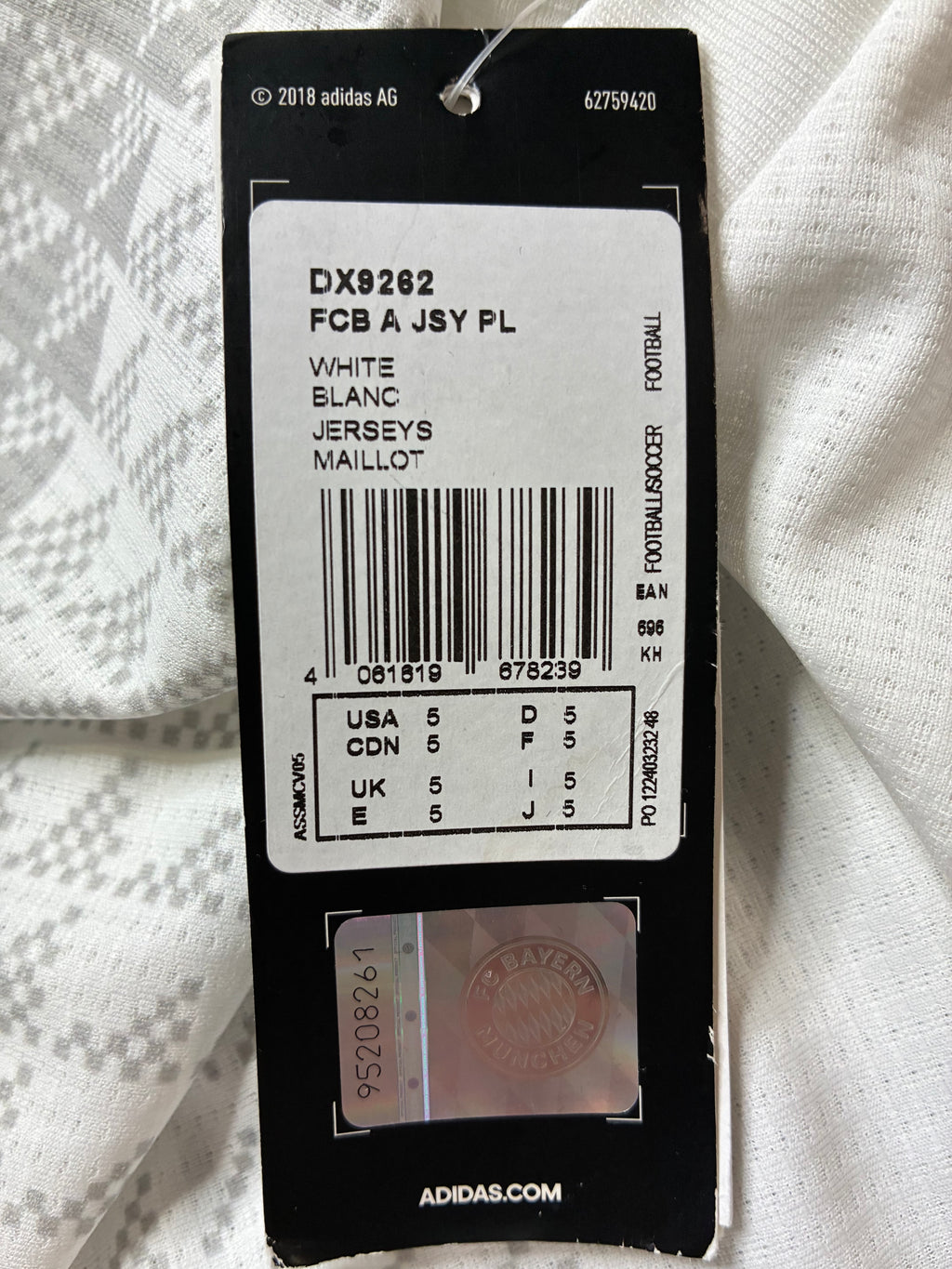 Adidas Bayern Munich 19/20 Away LS Size Medium Player Issue