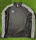 Black Custom Adidas Long Sleeve Jersey Size Youth Medium