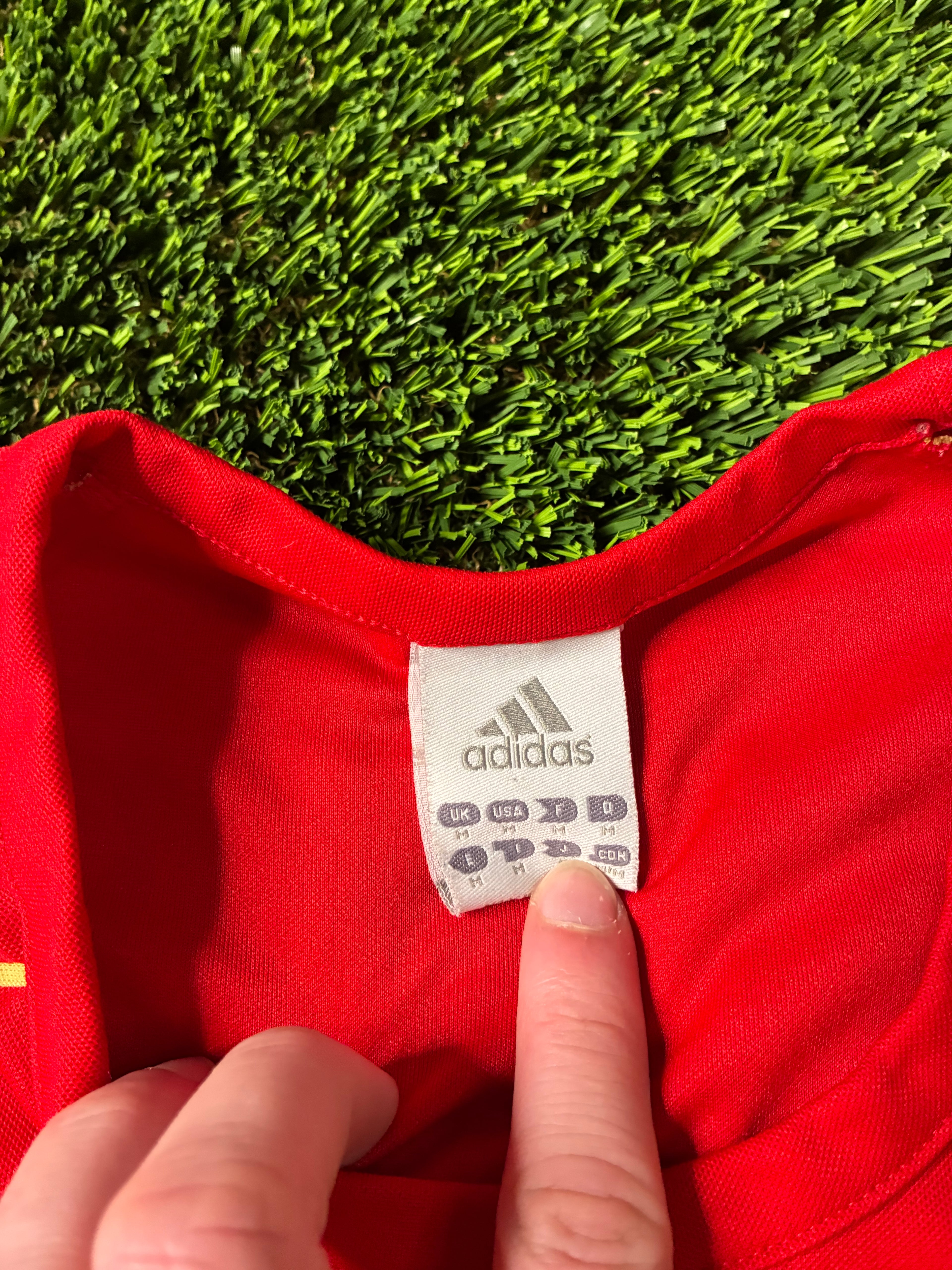 Adidas Spain 2008 Euros Home Jersey Size Men's Medium