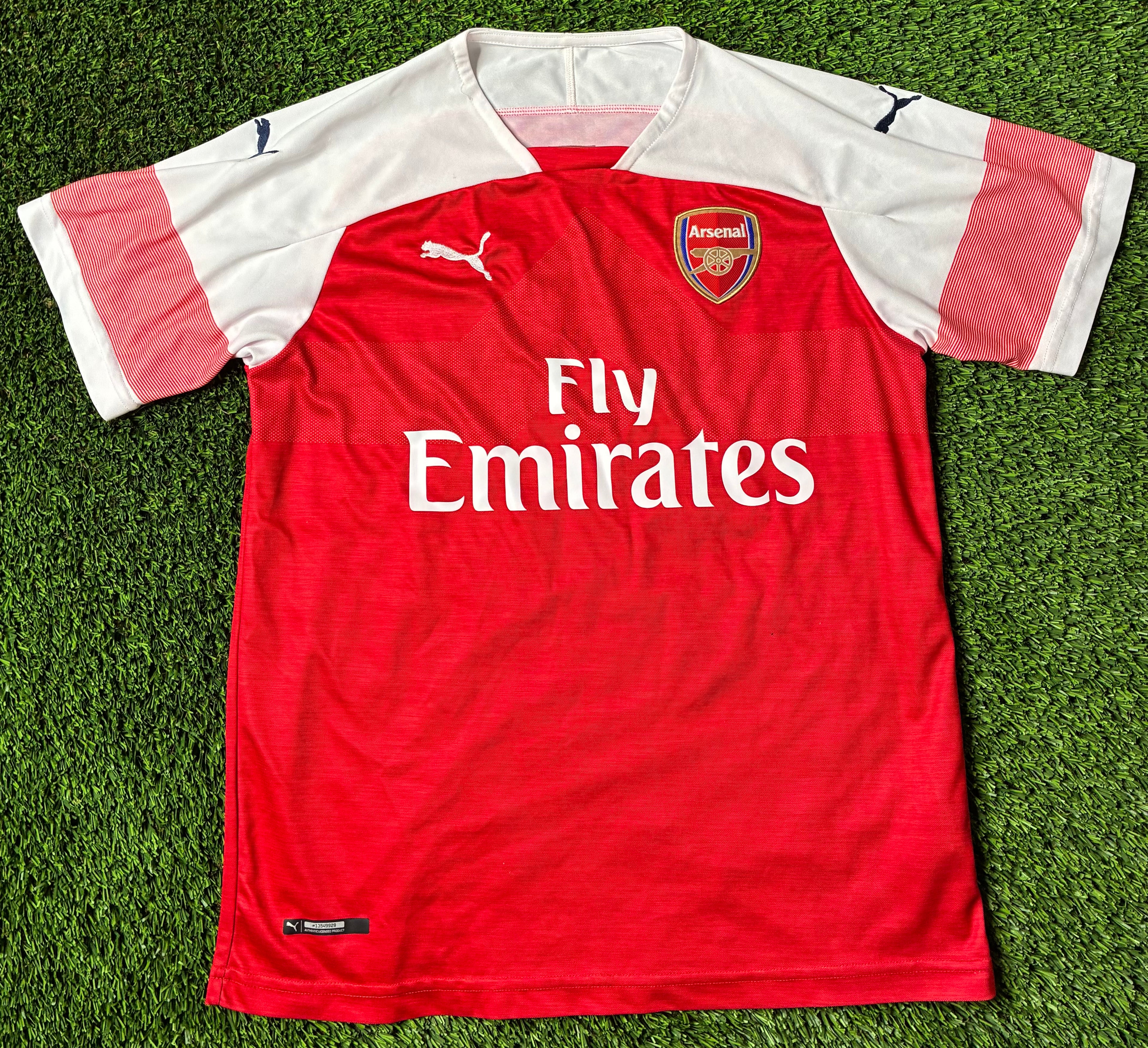 Puma Aubameyang #14 Arsenal 18/19 Home Jersey Size Men's Large