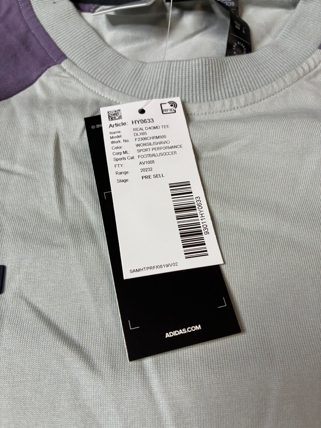 Adidas Real Madrid T Shirt SAMPLE Size Medium