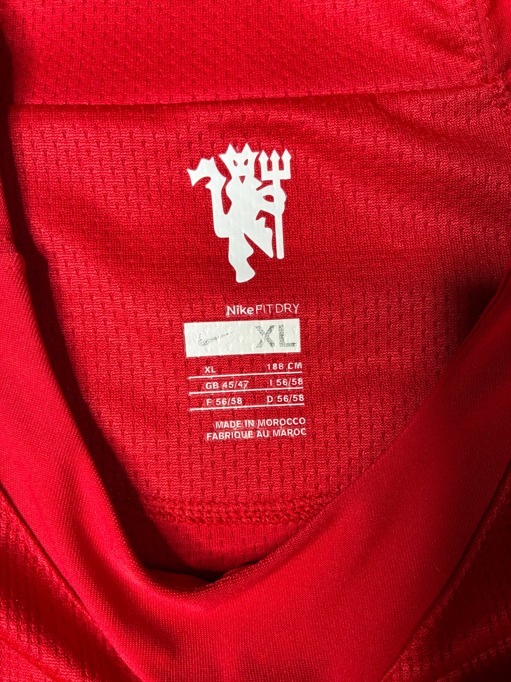 Vintage Nike Manchester United 07/08 Home Jersey Size Men's XL