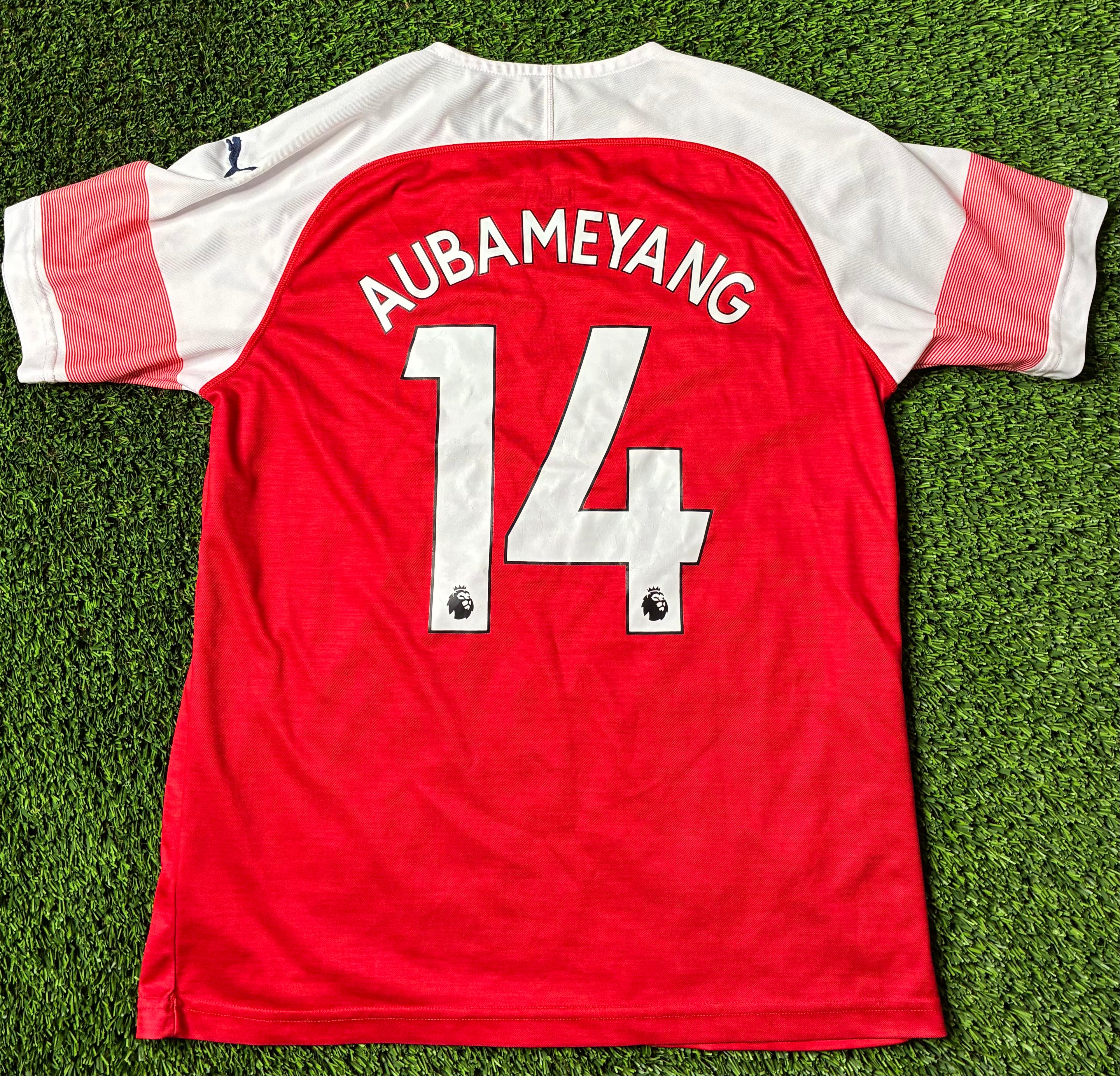 Puma Aubameyang #14 Arsenal 18/19 Home Jersey Size Men's Large