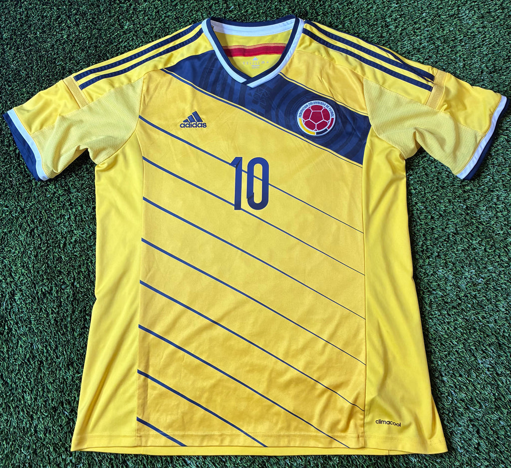 Adidas James #10 Colombia 2014 Home Size Men’s XL