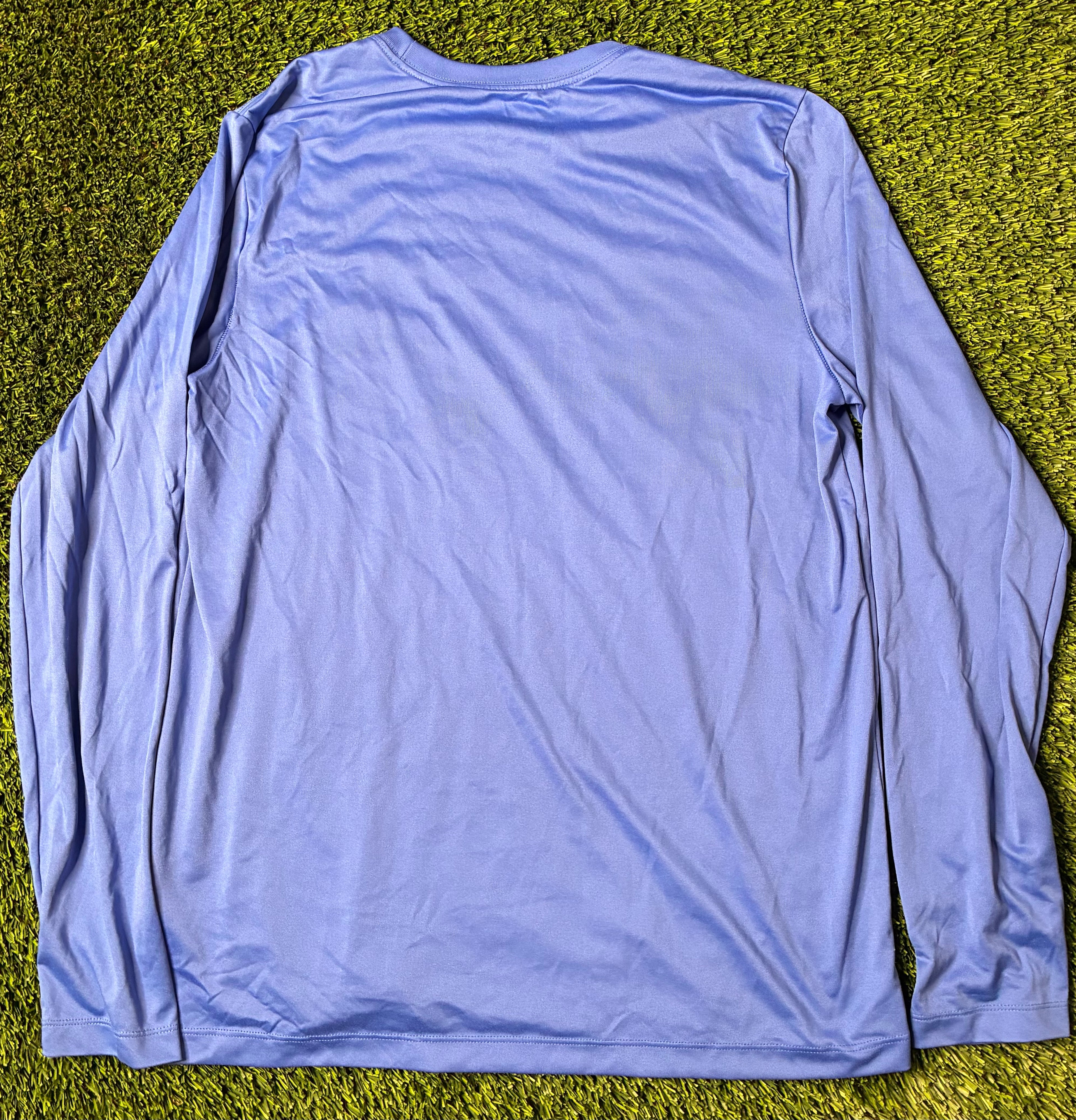 Blue Custom Nike Long Sleeve Jersey Size Large