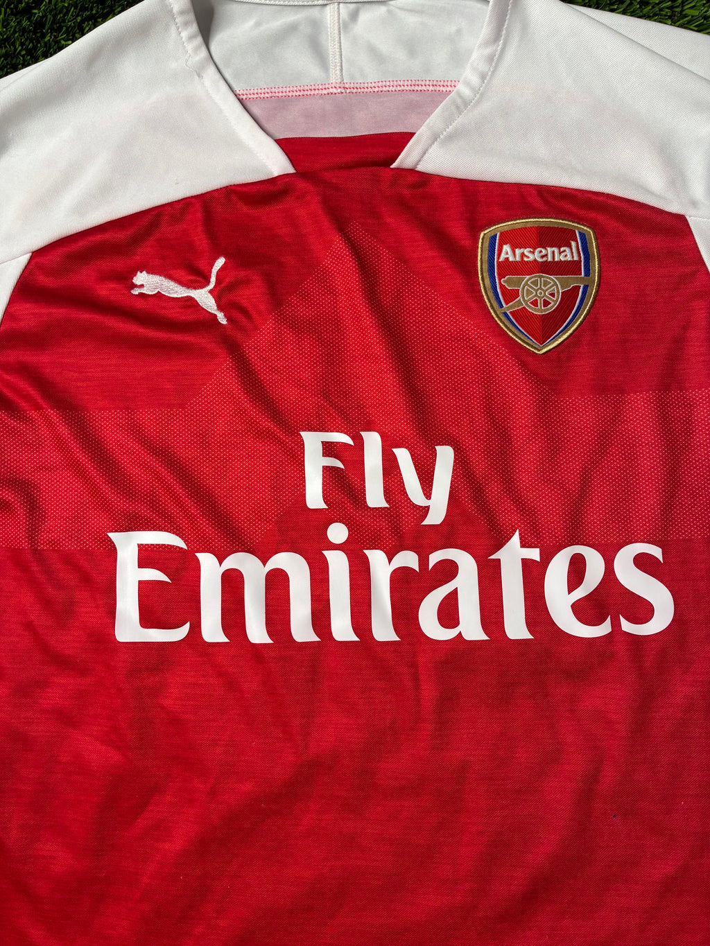 Puma Aubameyang #14 Arsenal 18/19 Home Jersey Size Men's Large
