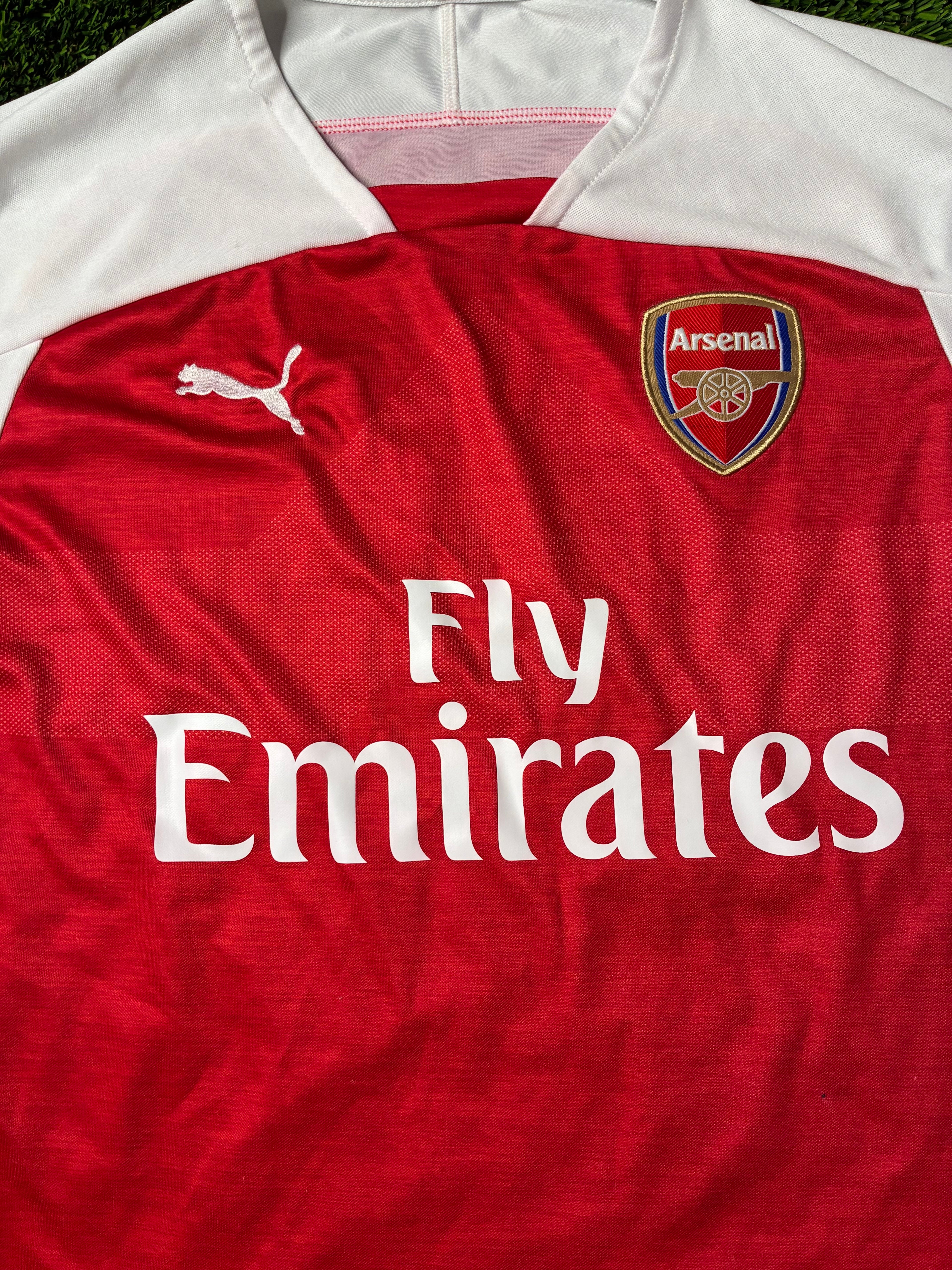 Puma Aubameyang #14 Arsenal 18/19 Home Jersey Size Men's Large