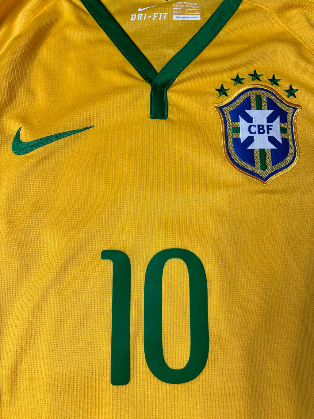 Nike Neymar #10 Brazil 2014 World Cup Home Jersey Size Men’s Small