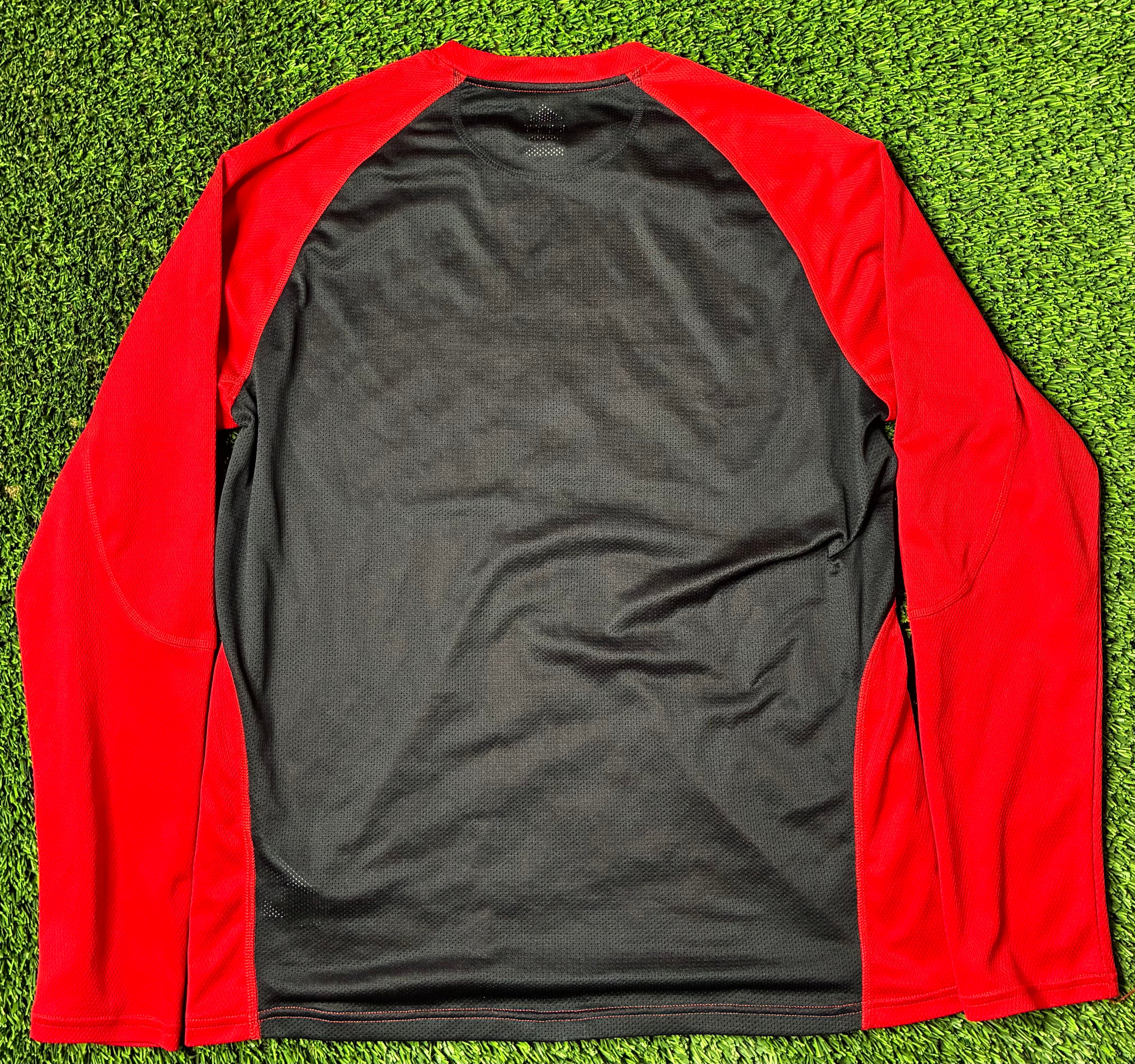 Red Custom Adidas Long Sleeve Jersey Size Medium