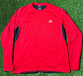 Red Custom Adidas Long Sleeve Jersey Size Medium