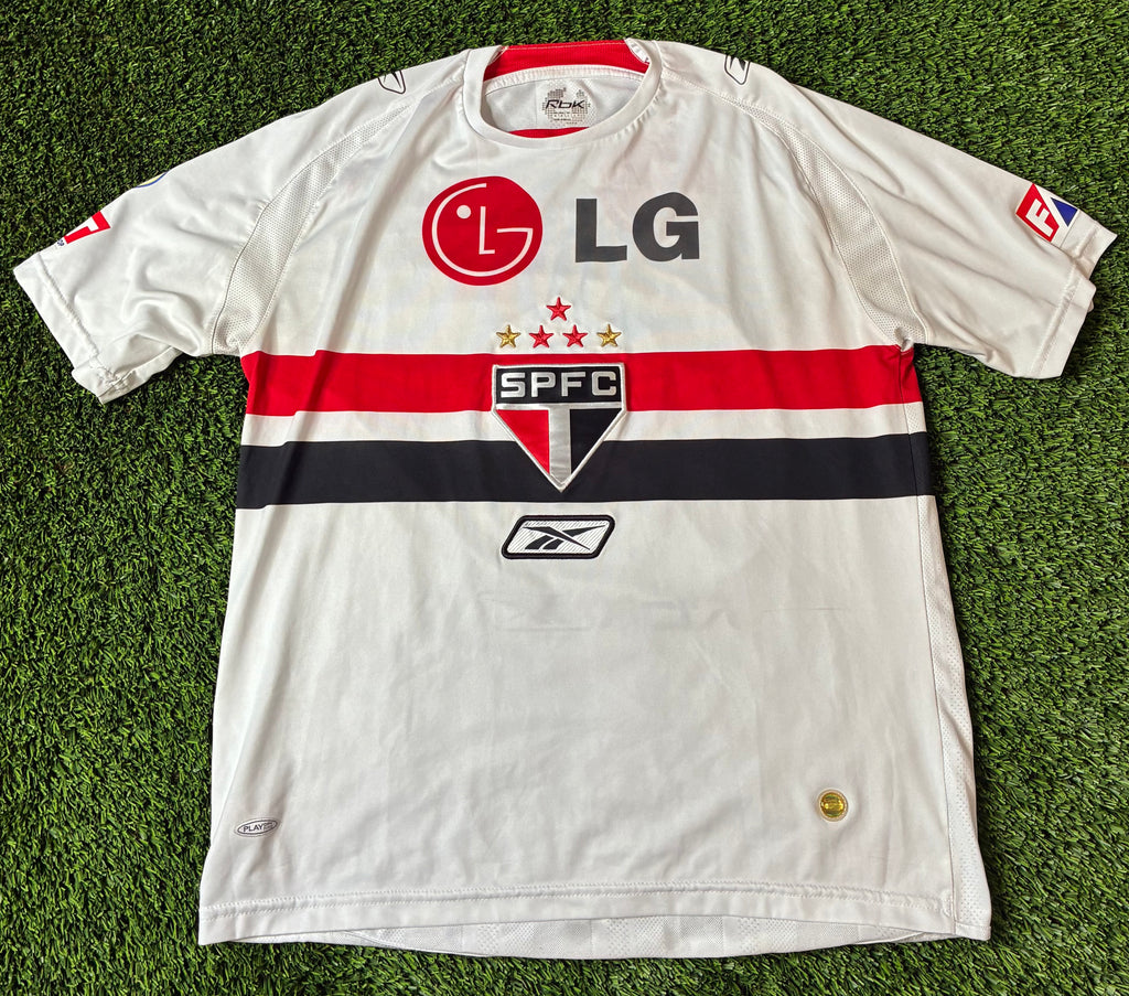 Reebok Adriano #10 São Paulo FC 06/07 Home Jersey Size Large