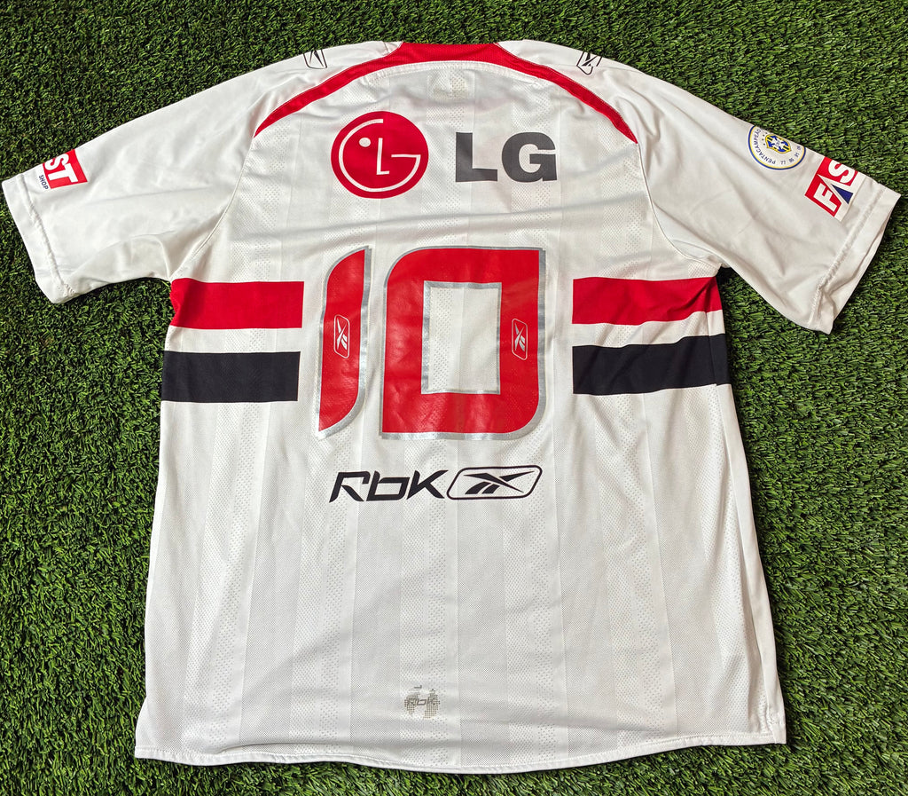 Reebok Adriano #10 São Paulo FC 06/07 Home Jersey Size Large