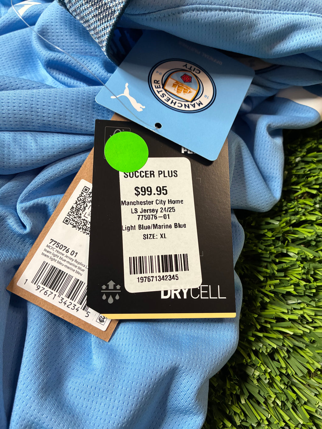 Puma Manchester City 24/25 Home Long Sleeve Size XL