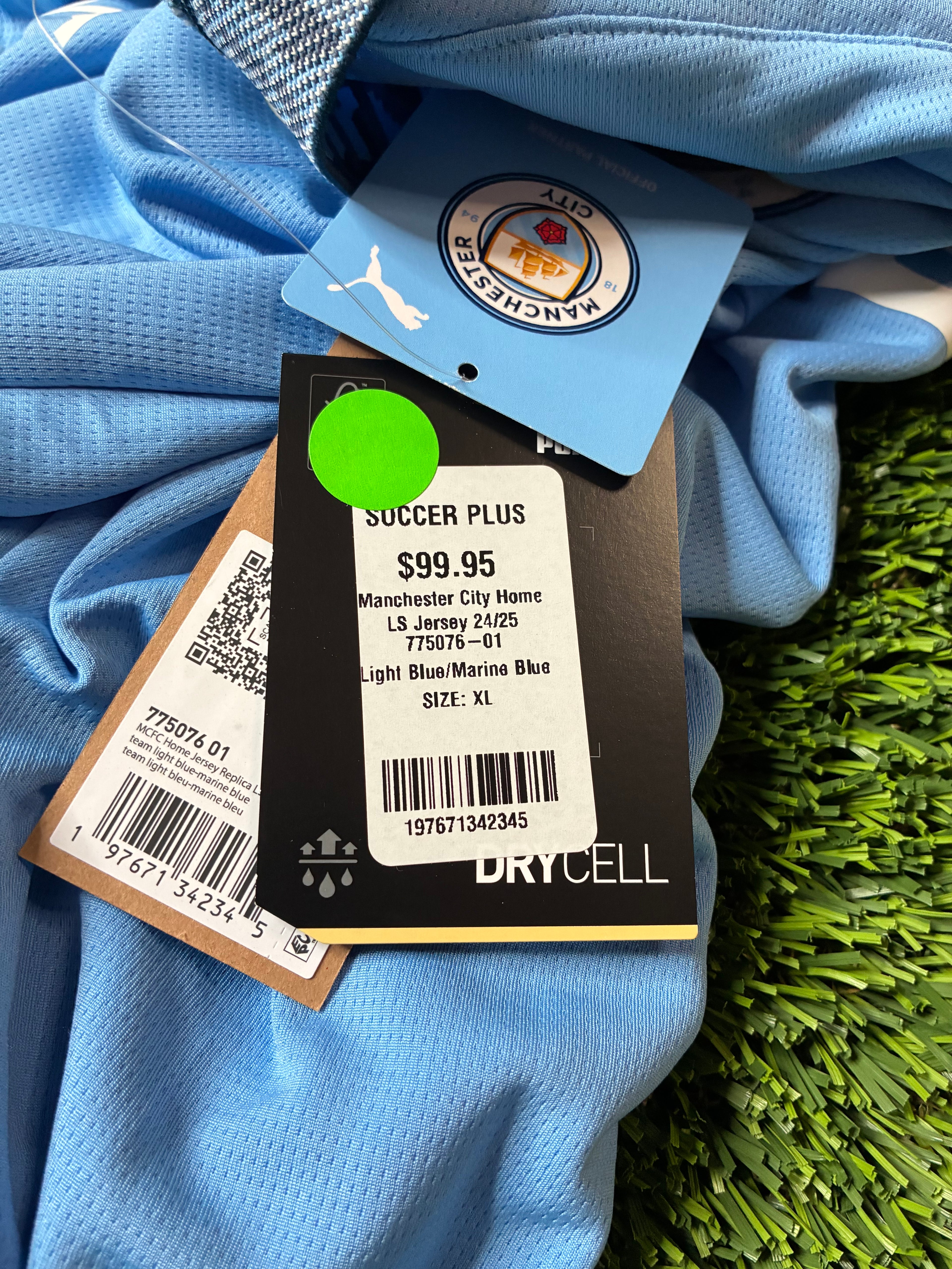 Puma Manchester City 24/25 Home Long Sleeve Size XL