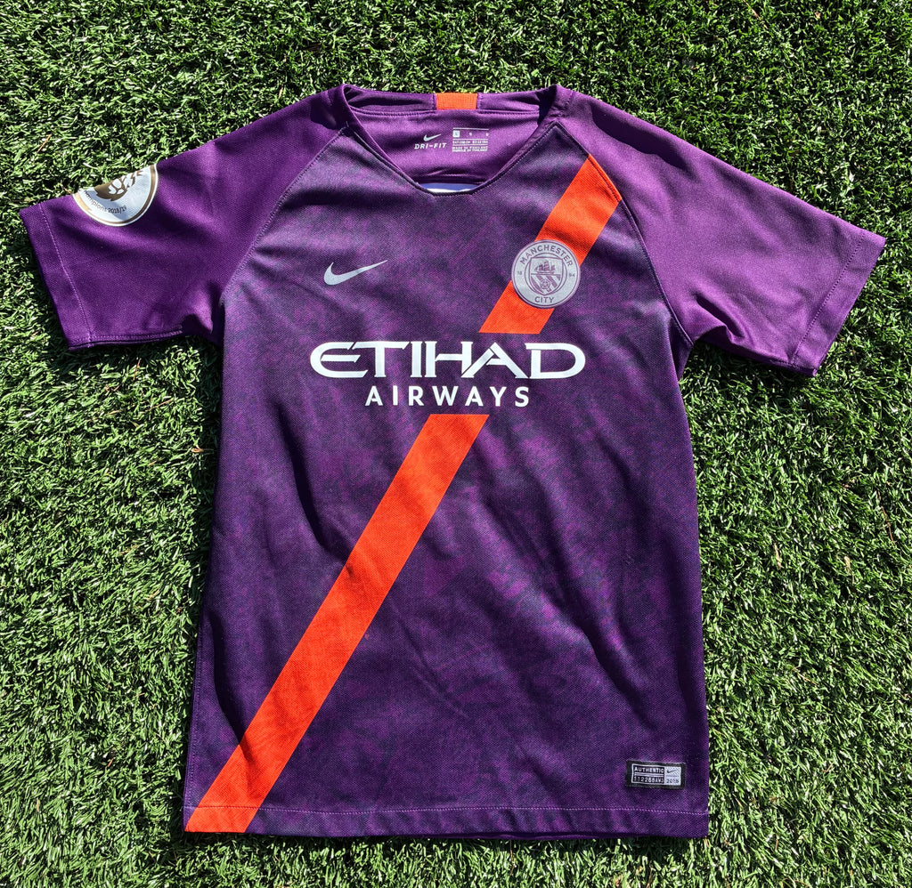 Nike Leroy Sane #19 Manchester City 18/19 Third Jersey Youth Large