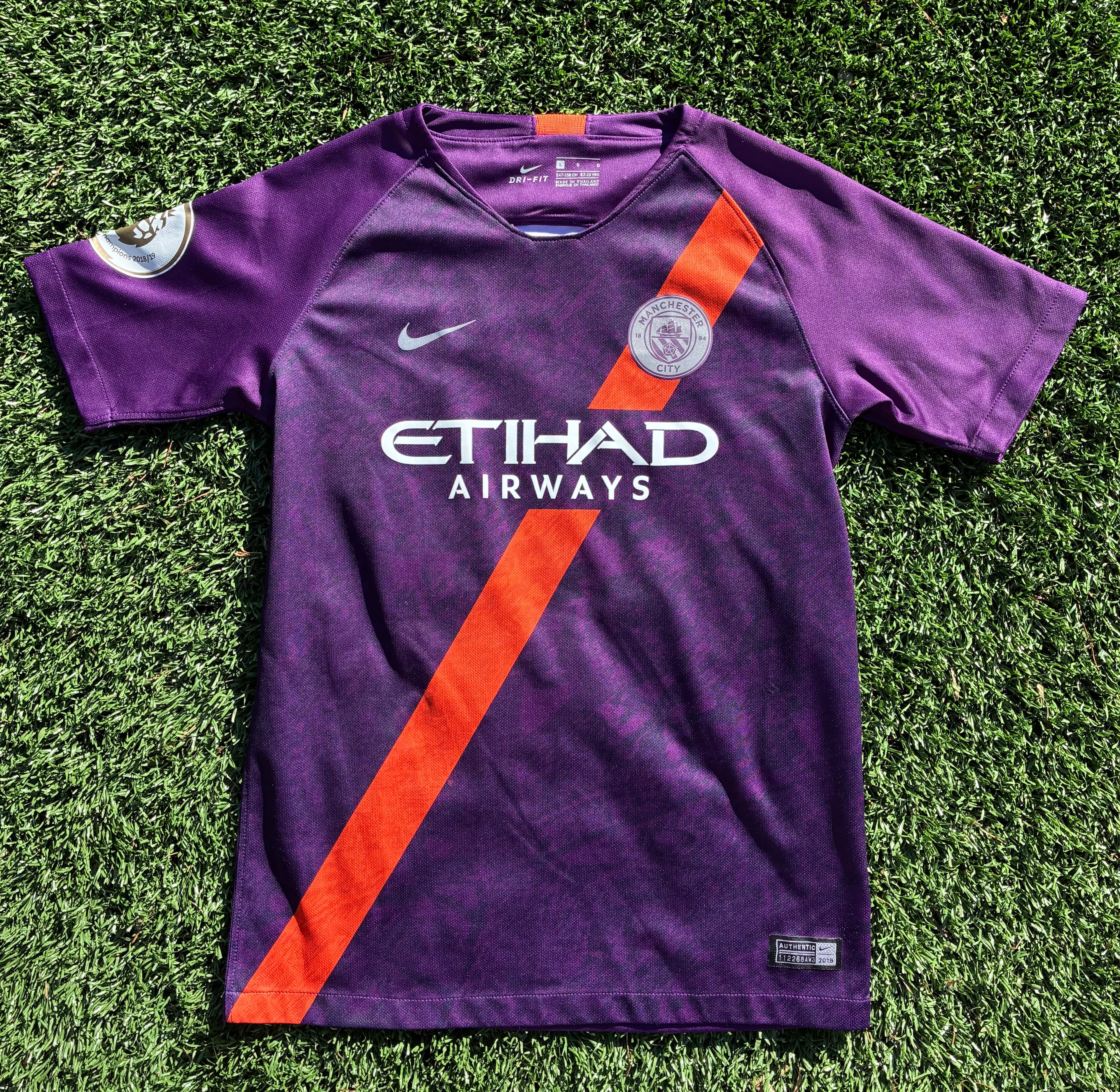 Nike Leroy Sane #19 Manchester City 18/19 Third Jersey Youth Large