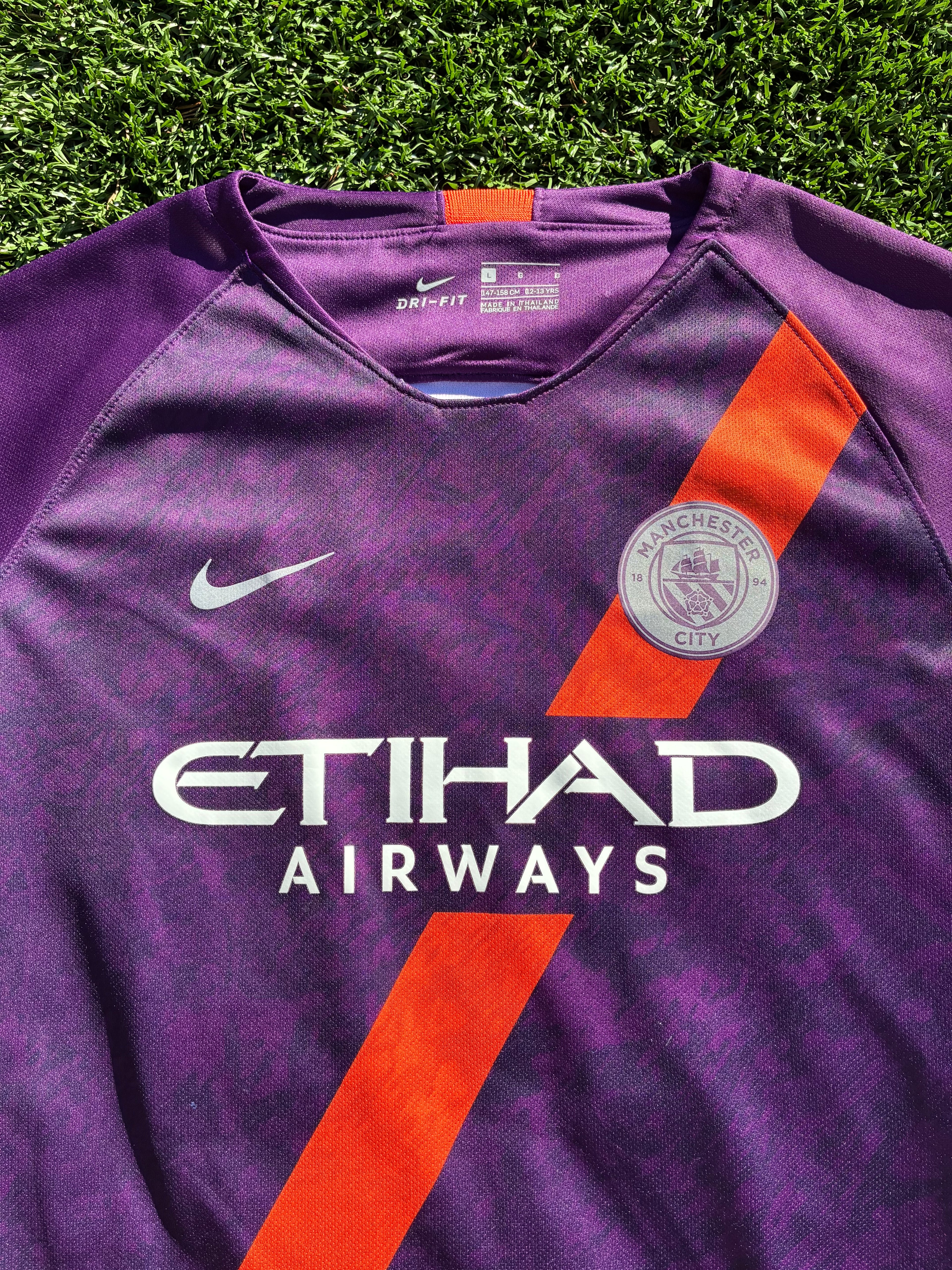 Nike Leroy Sane #19 Manchester City 18/19 Third Jersey Youth Large