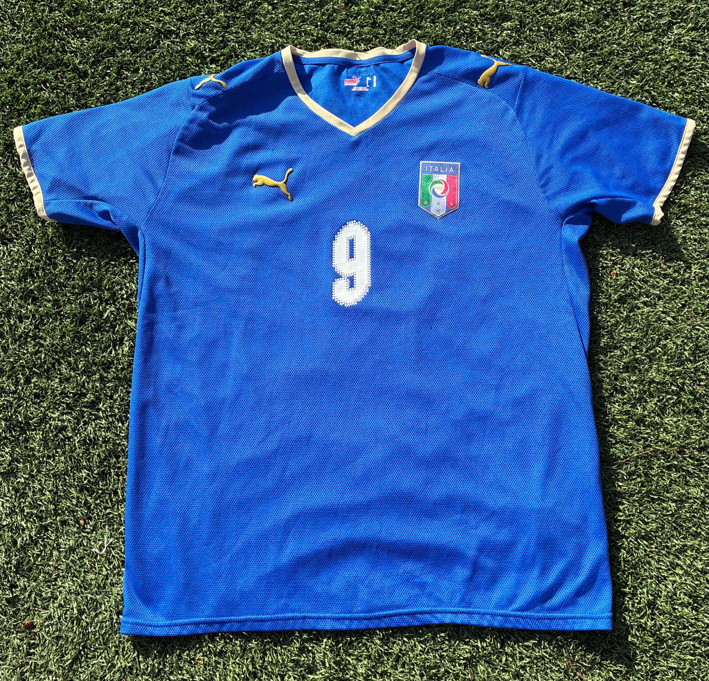 Vintage Puma Luca Toni #9 Italy Home Jersey Euro 2008 Size Men's XL