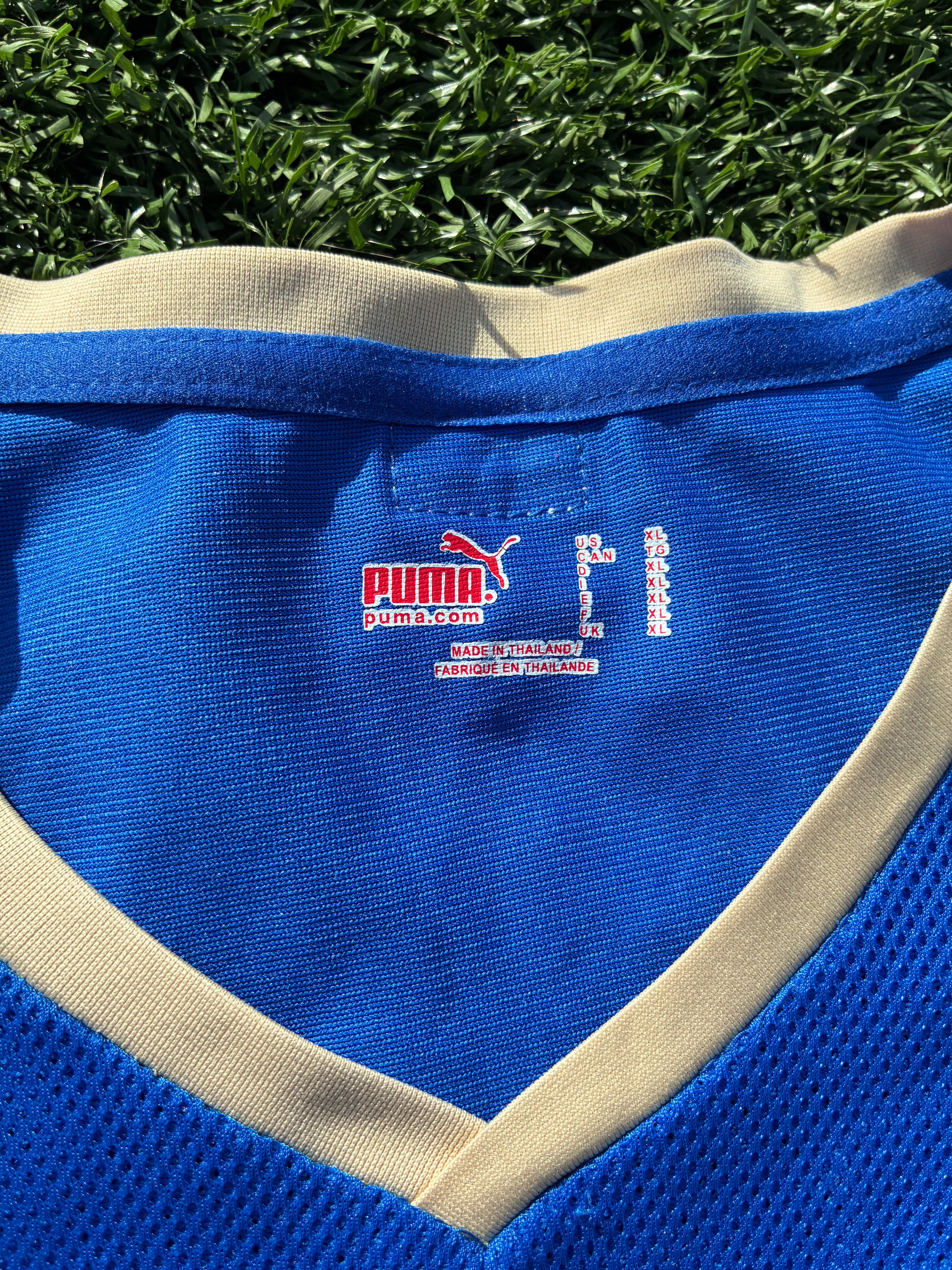 Vintage Puma Luca Toni #9 Italy Home Jersey Euro 2008 Size Men's XL