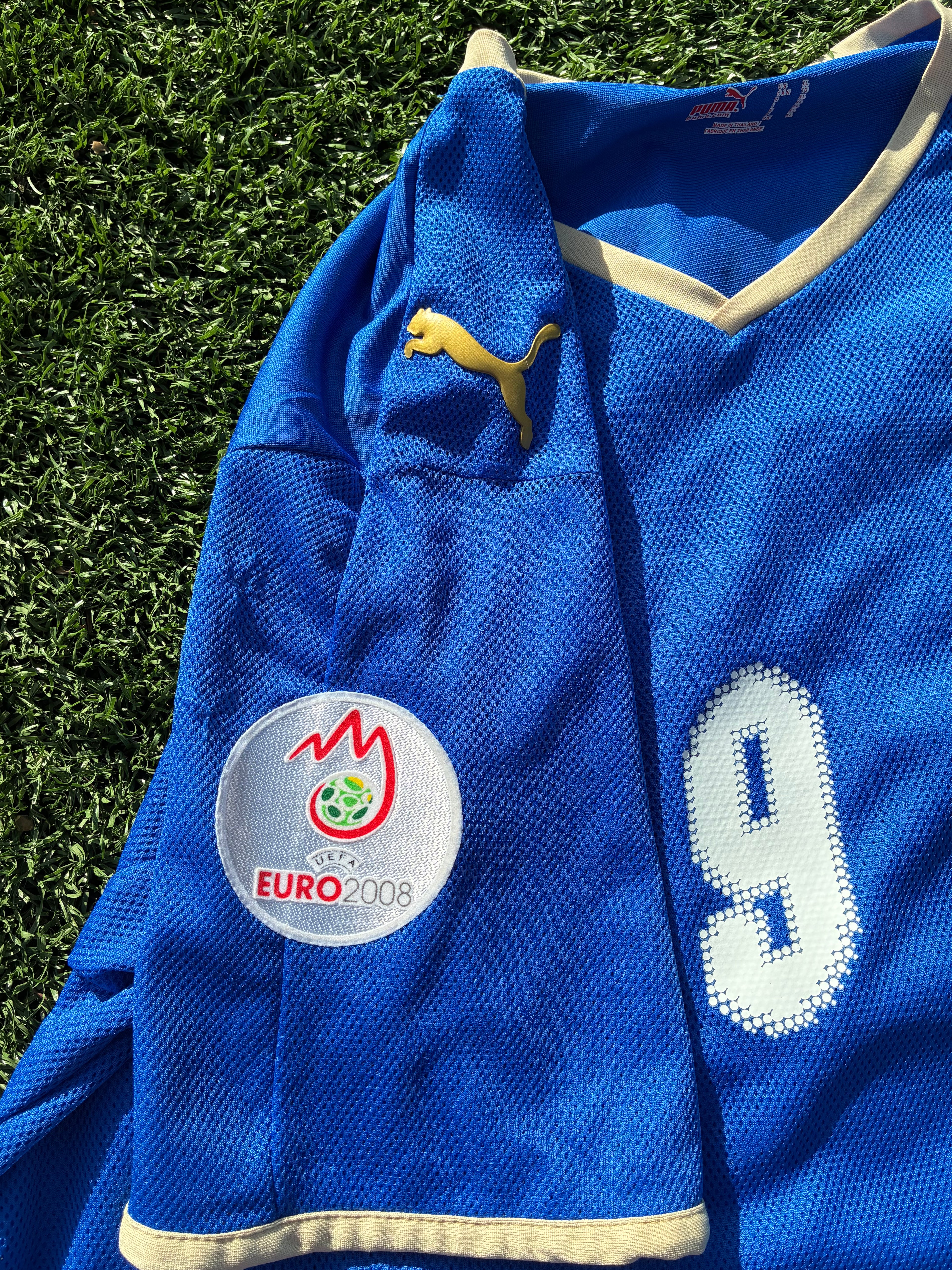 Vintage Puma Luca Toni #9 Italy Home Jersey Euro 2008 Size Men's XL