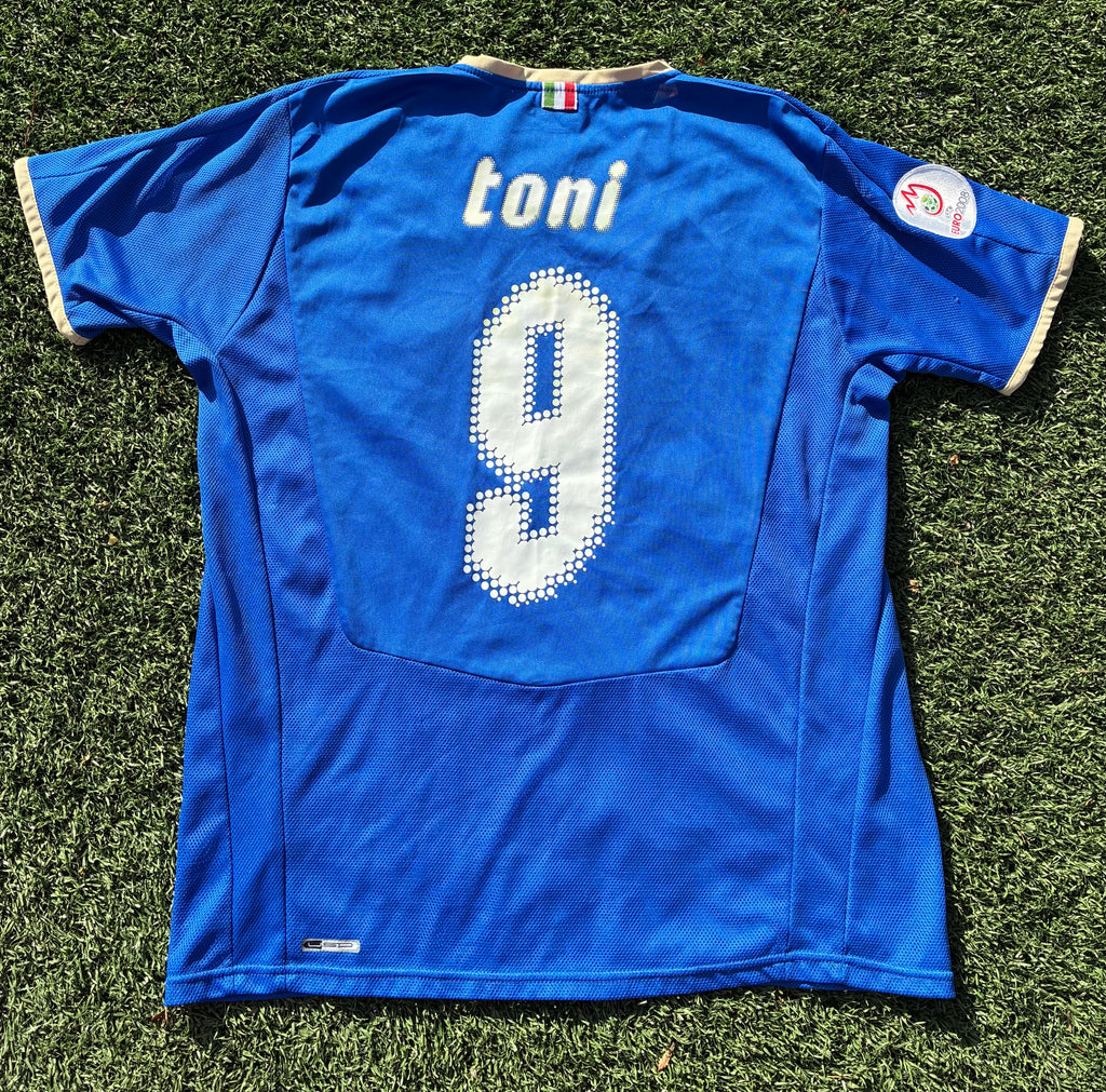 Vintage Puma Luca Toni #9 Italy Home Jersey Euro 2008 Size Men's XL