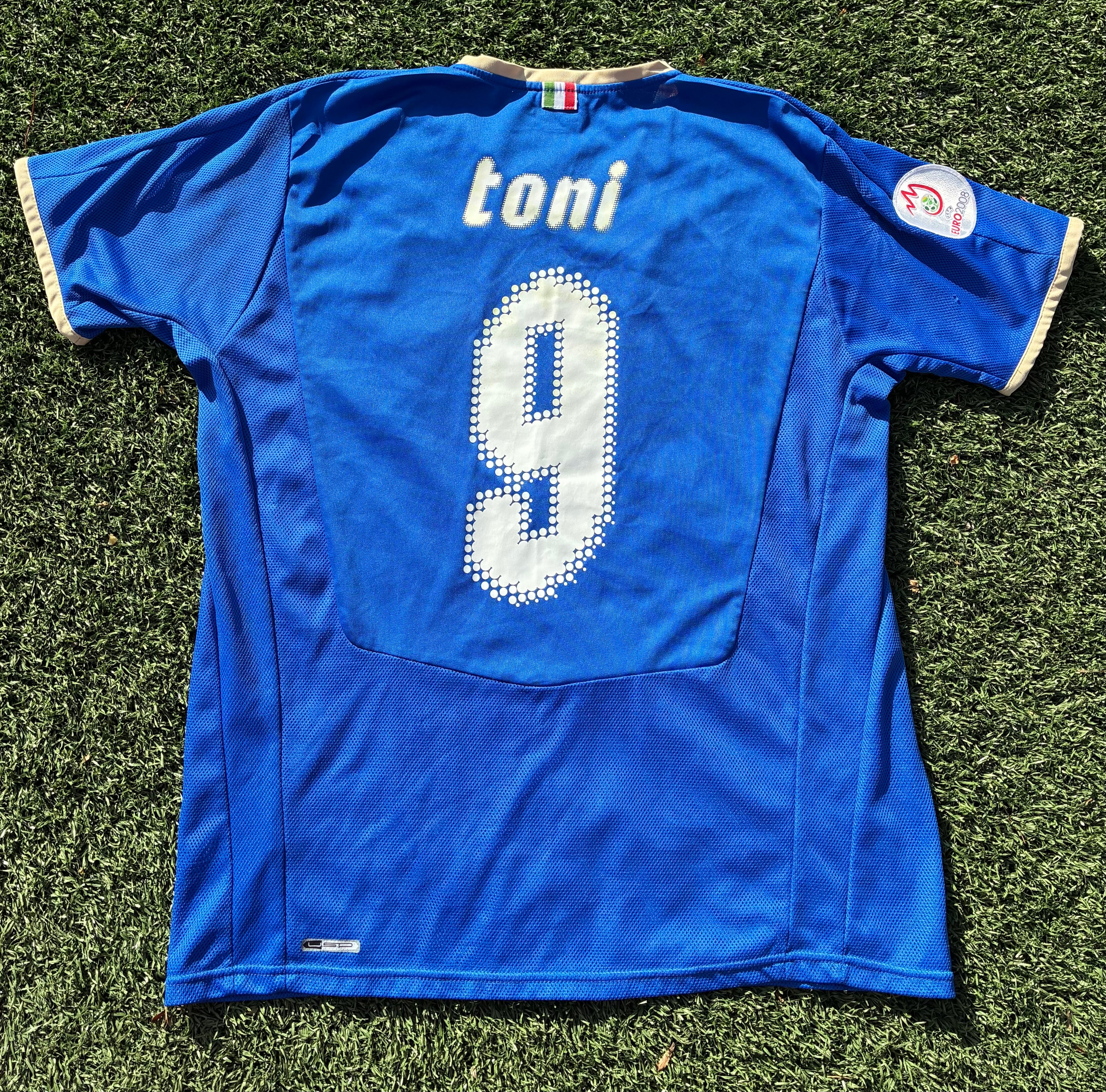 Vintage Puma Luca Toni #9 Italy Home Jersey Euro 2008 Size Men's XL