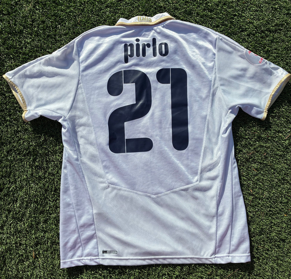 Vintage Puma Andrea Pirlo #21 Italy 2008 Euros Away Men's Size XL