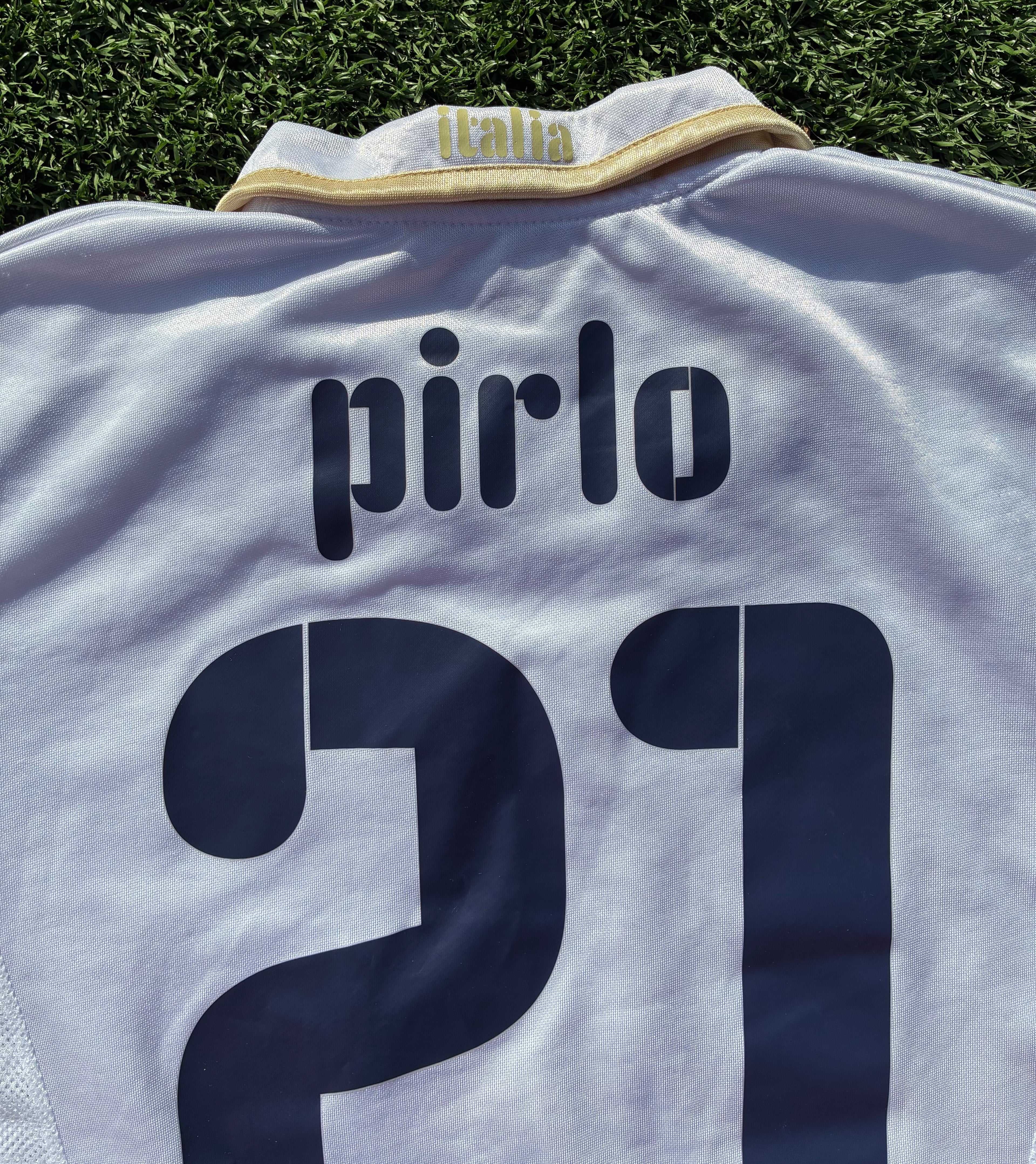 Vintage Puma Andrea Pirlo #21 Italy 2008 Euros Away Men's Size XL